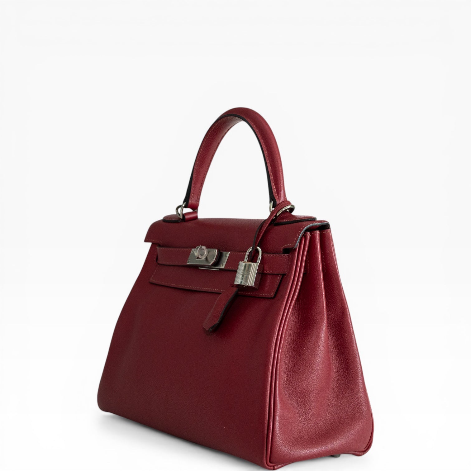 Hermès Kelly 28 Retourne Rubis Evergrain Palladium Hardware