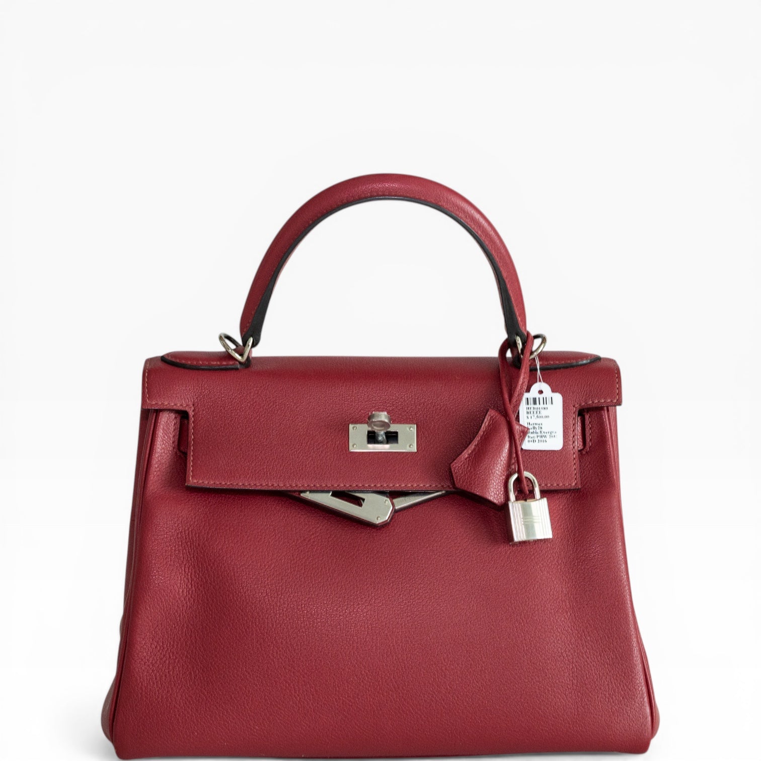 Hermès Kelly 28 Retourne Rubis Evergrain Palladium Hardware