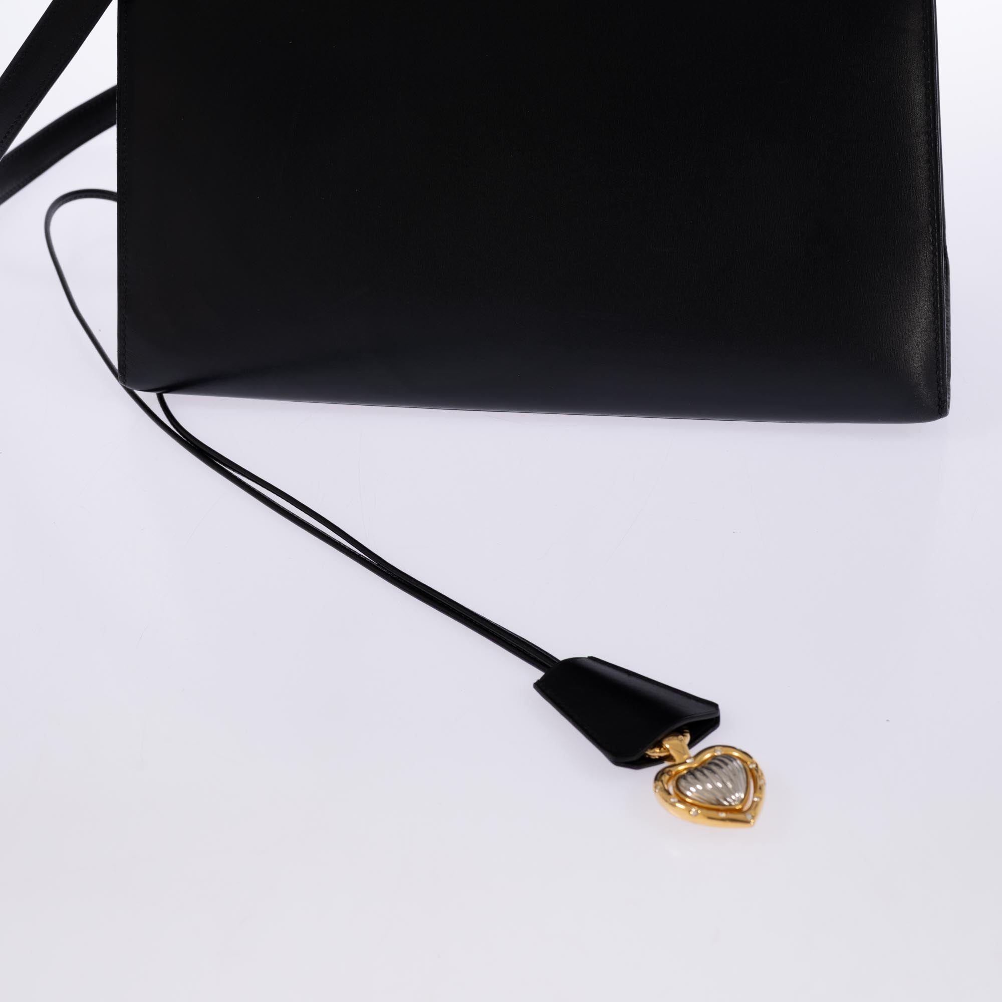 Hermès Kelly 28 Sellier Black Box Gold Hardware