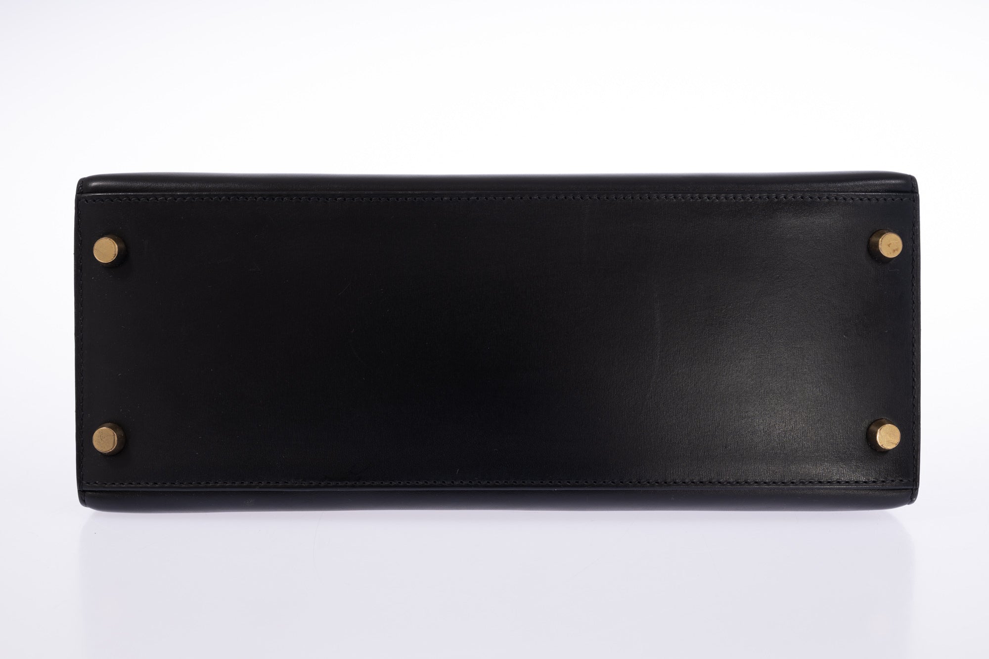 Hermès Kelly 28 Sellier Noir Box Calf Gold Hardware