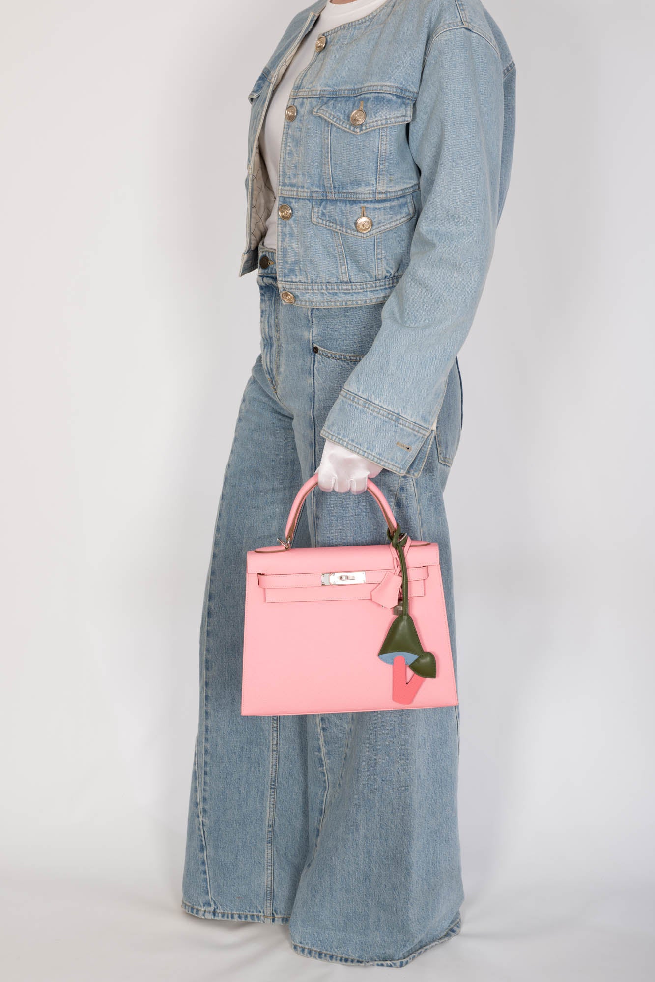 Hermès Kelly 28 Sellier Rose Confetti Epsom Palladium Hardware