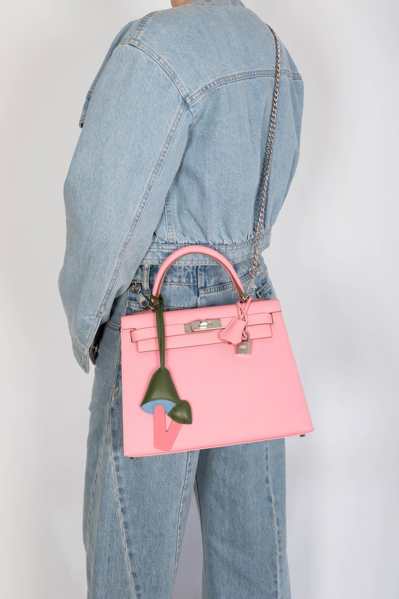 Hermès Kelly 28 Sellier Rose Confetti Epsom Palladium Hardware
