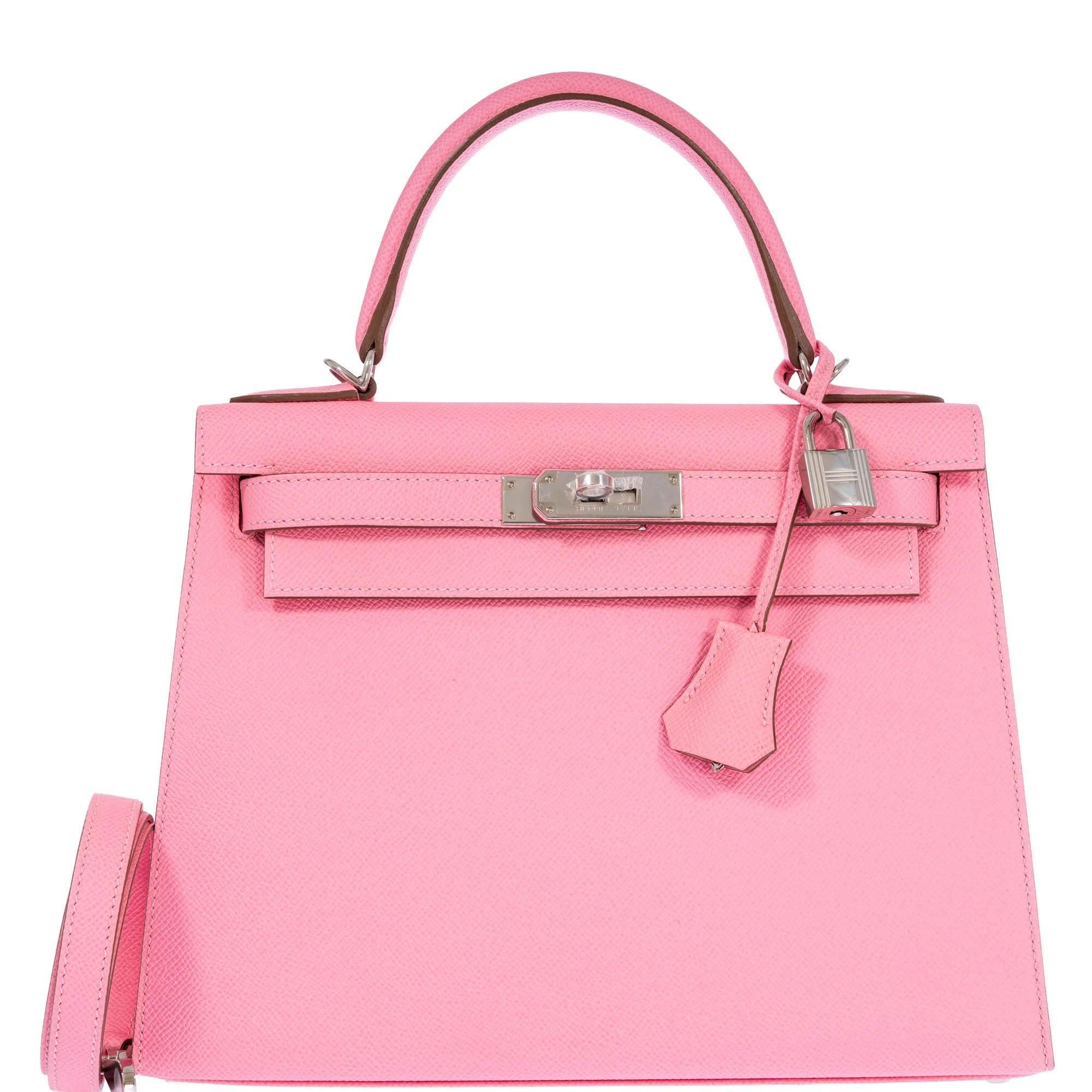 Hermès Kelly 28 Sellier Rose Confetti Epsom Palladium Hardware