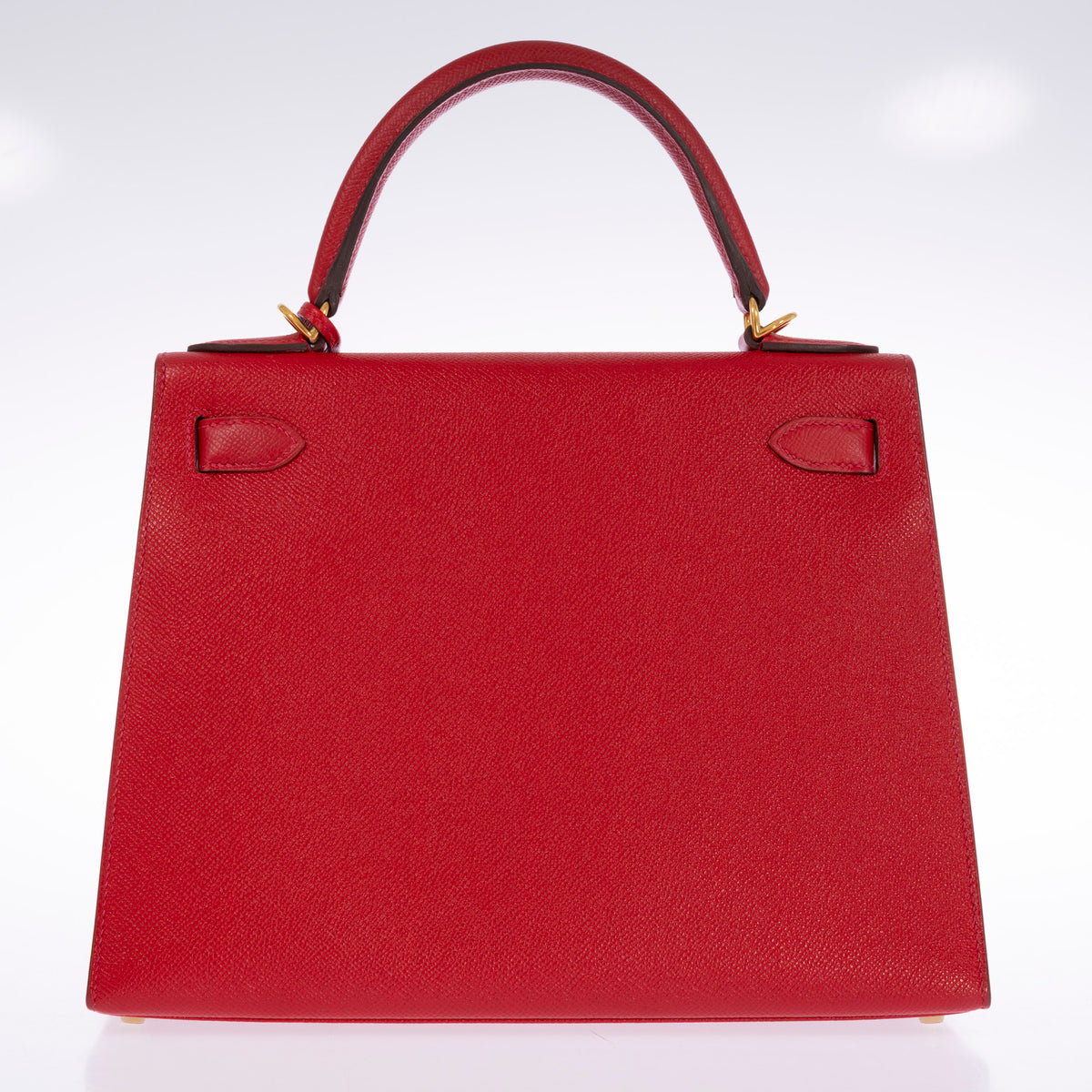 Hermès Kelly 28 Sellier Rouge Casaque Epsom Gold Hardware, rear view