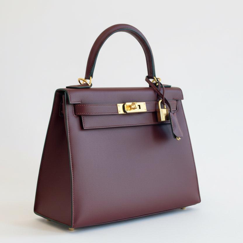 Hermès Kelly 28 Sellier Rouge H Sombrero Leather Gold Hardware