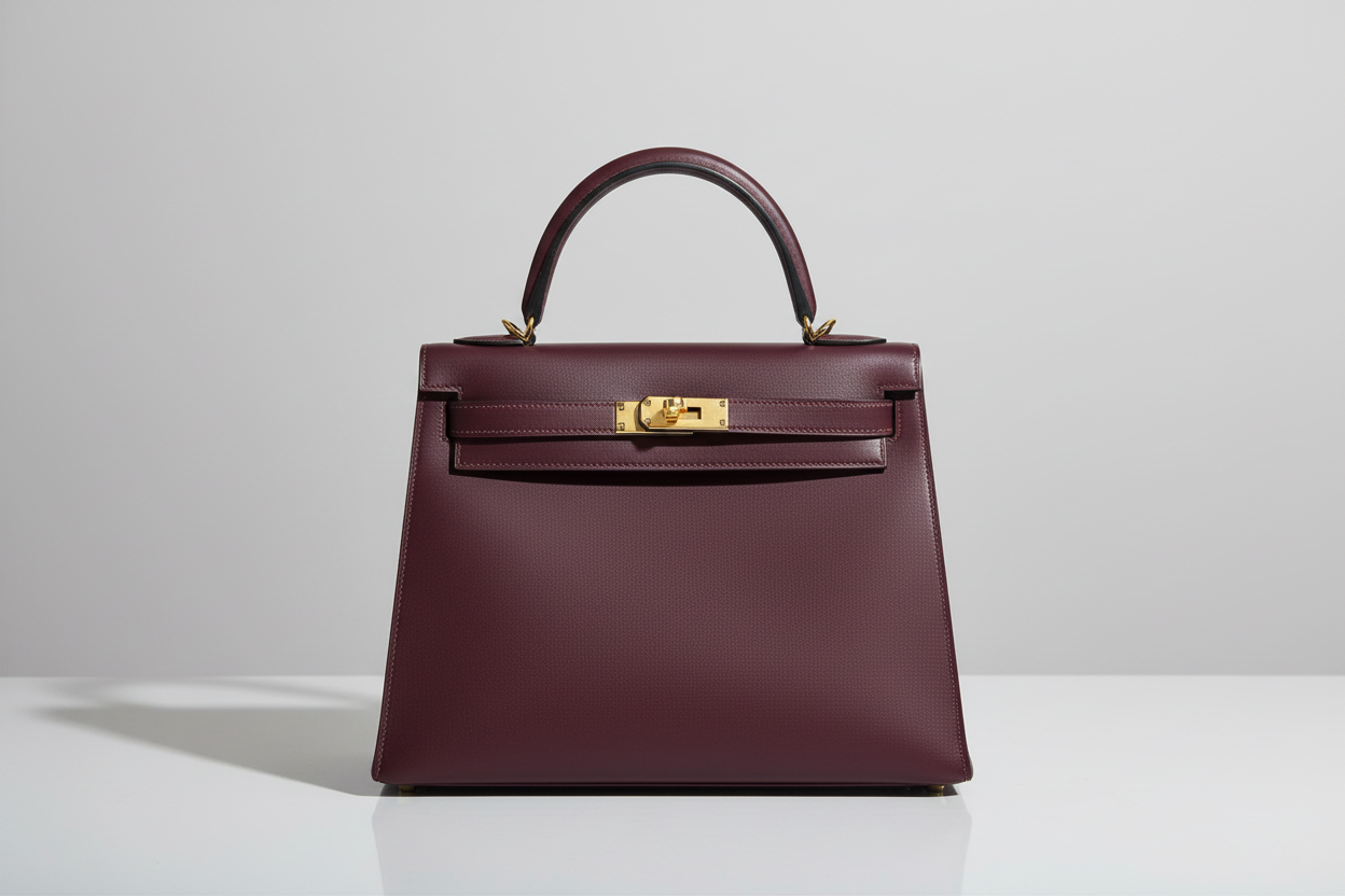 Hermès Kelly 28 Sellier Rouge H Sombrero Leather Gold Hardware