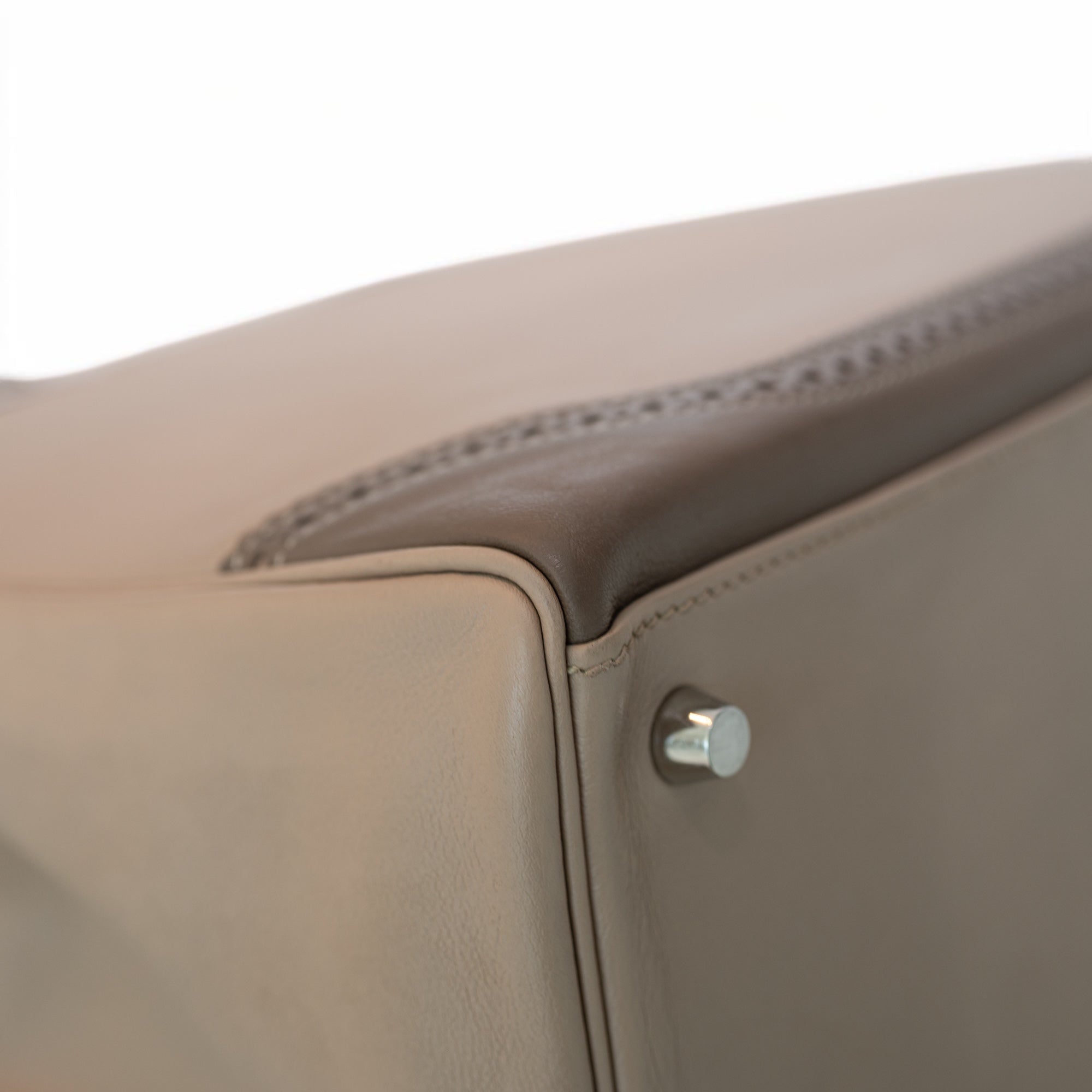 Hermès Kelly 32 Ghillies Retourne Étoupe and Argile Swift Palladium Hardware