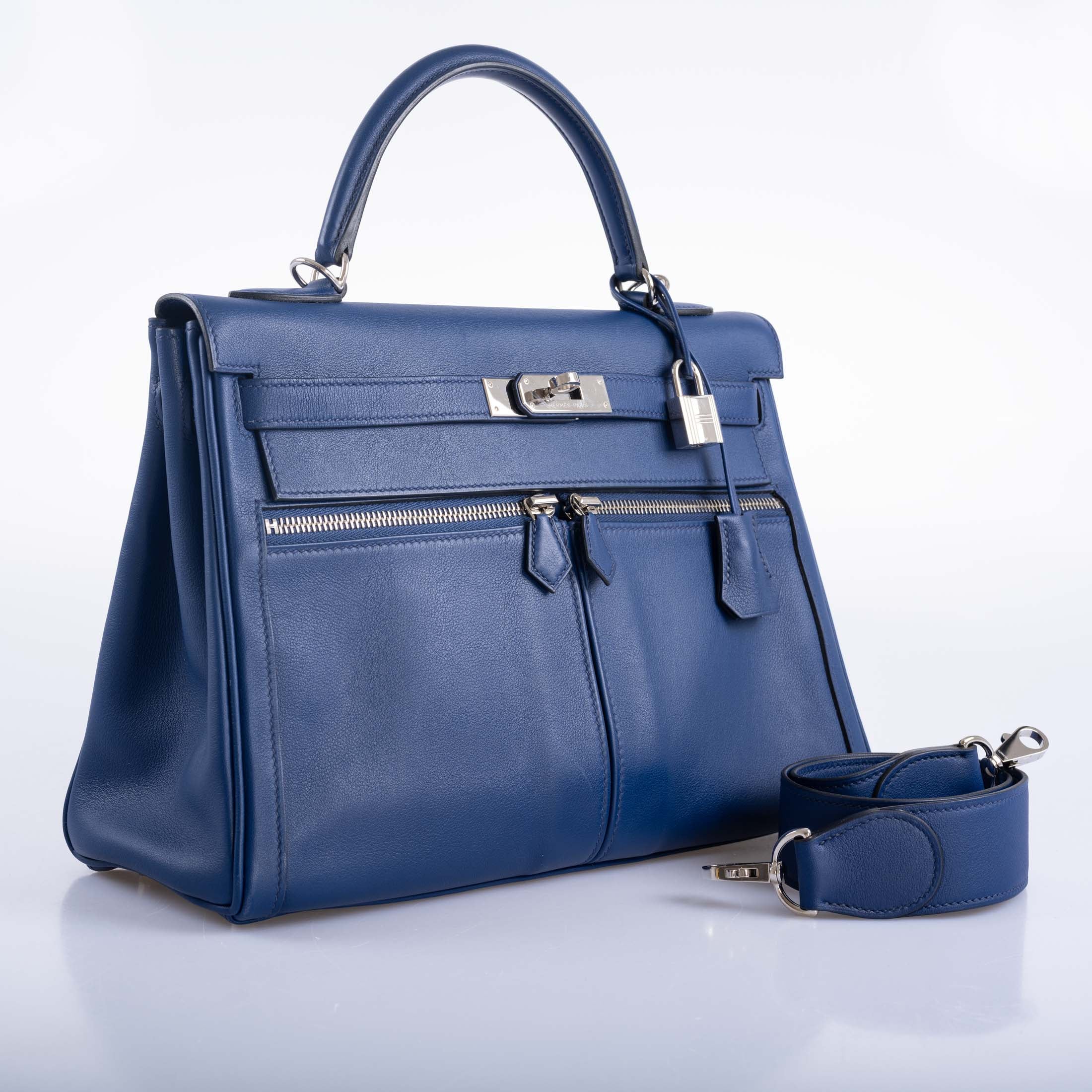 Hermès Kelly 32 HSS Lakis Bleu Saphir Swift Palladium Hardware