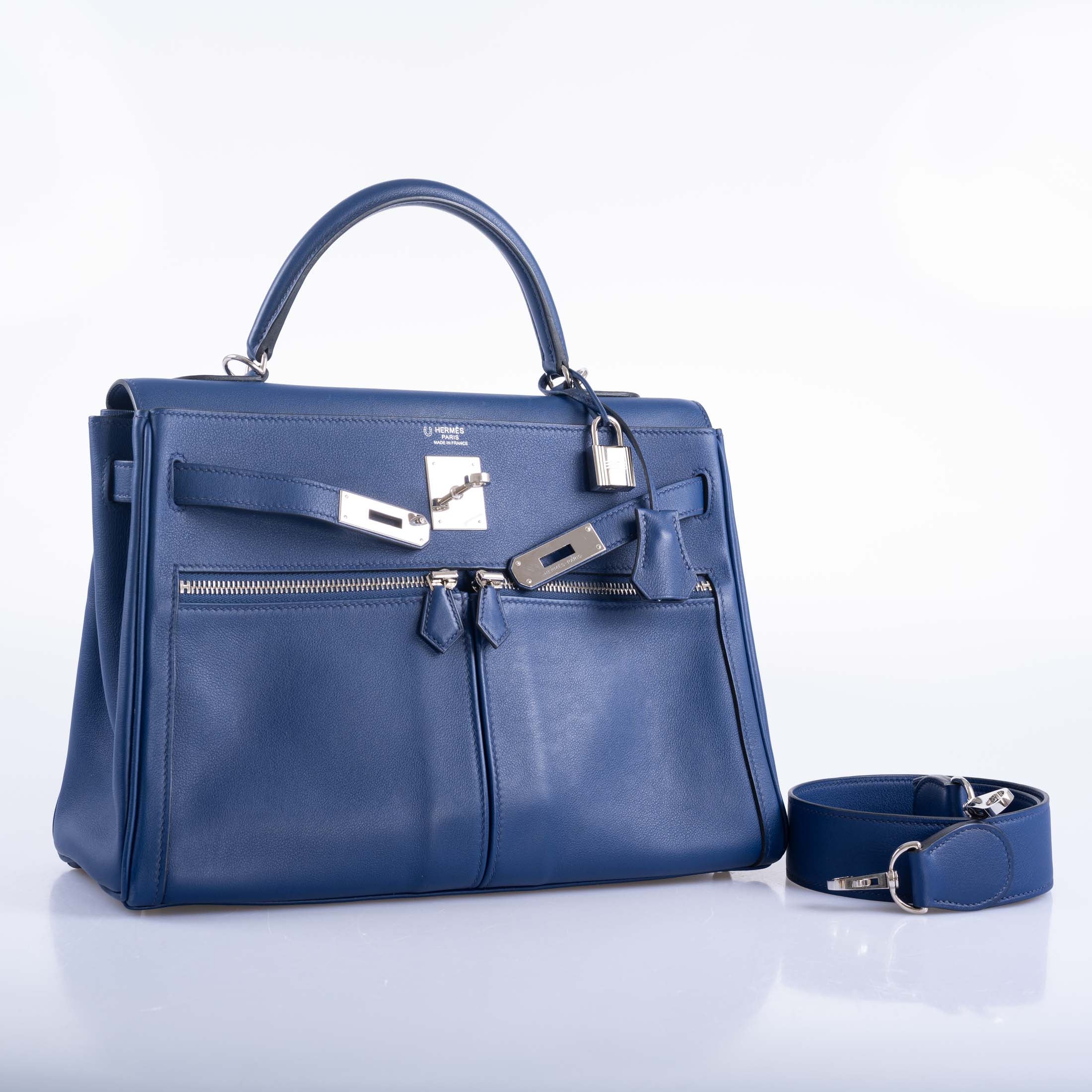 Hermès Kelly 32 HSS Lakis Bleu Saphir Swift Palladium Hardware