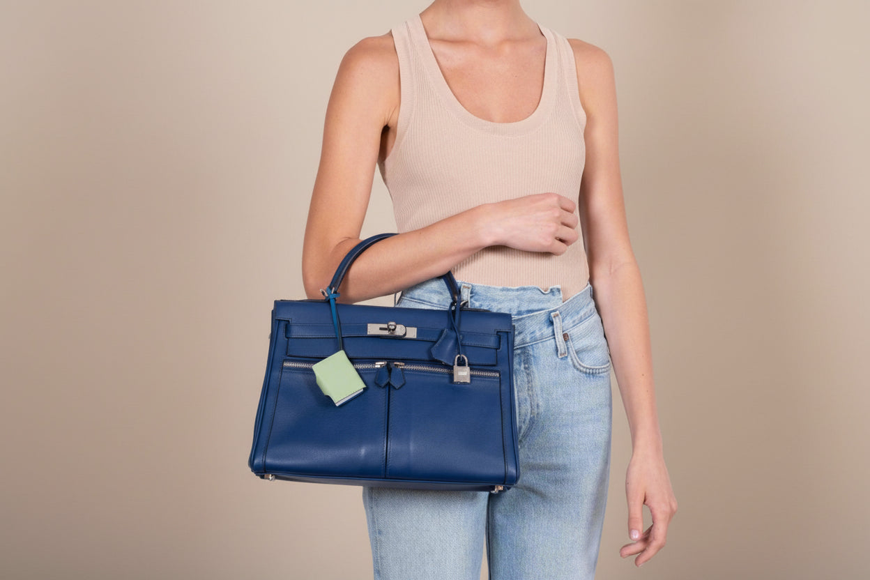 Hermès Kelly 32 HSS Lakis Bleu Saphir Swift Palladium Hardware