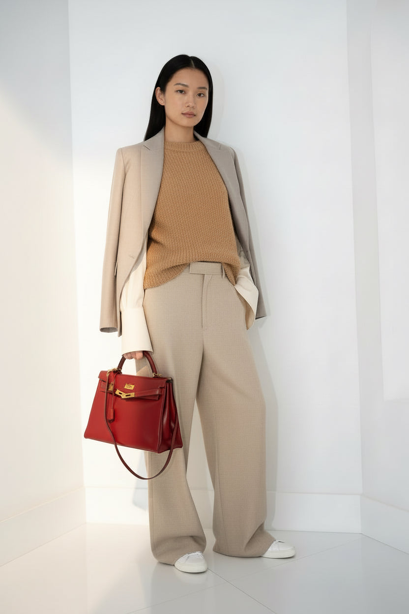 Hermès Kelly 32 Retourne Rouge Vif Box Calf Gold Hardware
