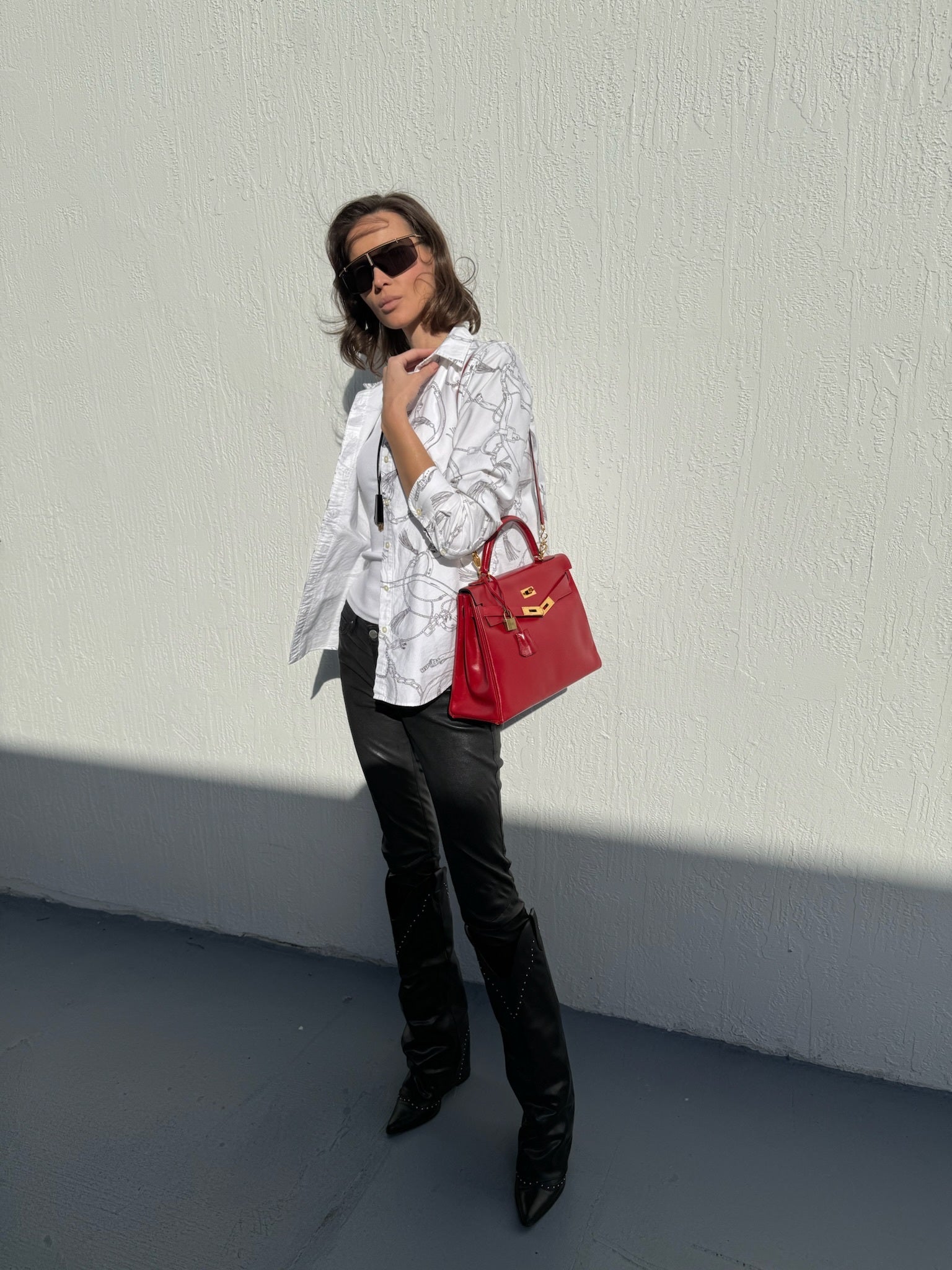 Hermès Kelly 32 Retourne Rouge Vif Box Calf Gold Hardware | JANEFINDS