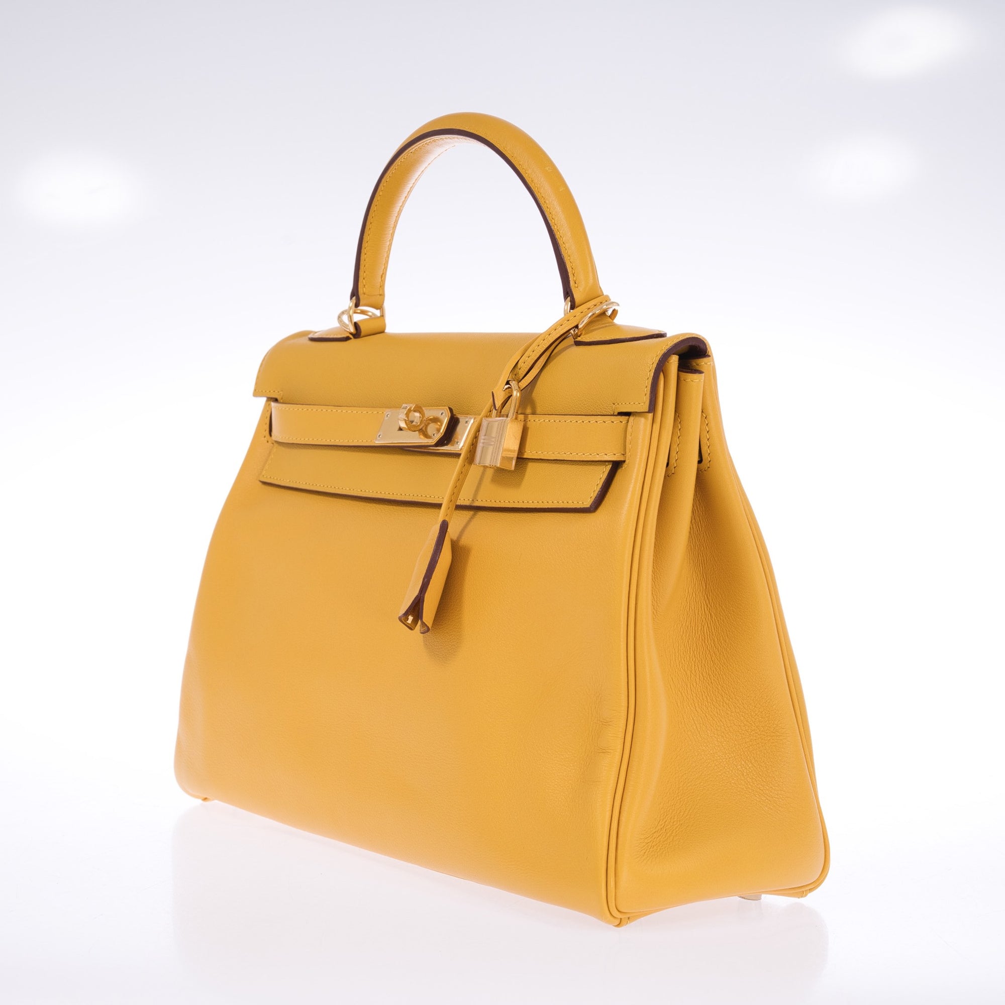 Hermès Kelly 32 Retourne Soleil Swift Palladium Hardware