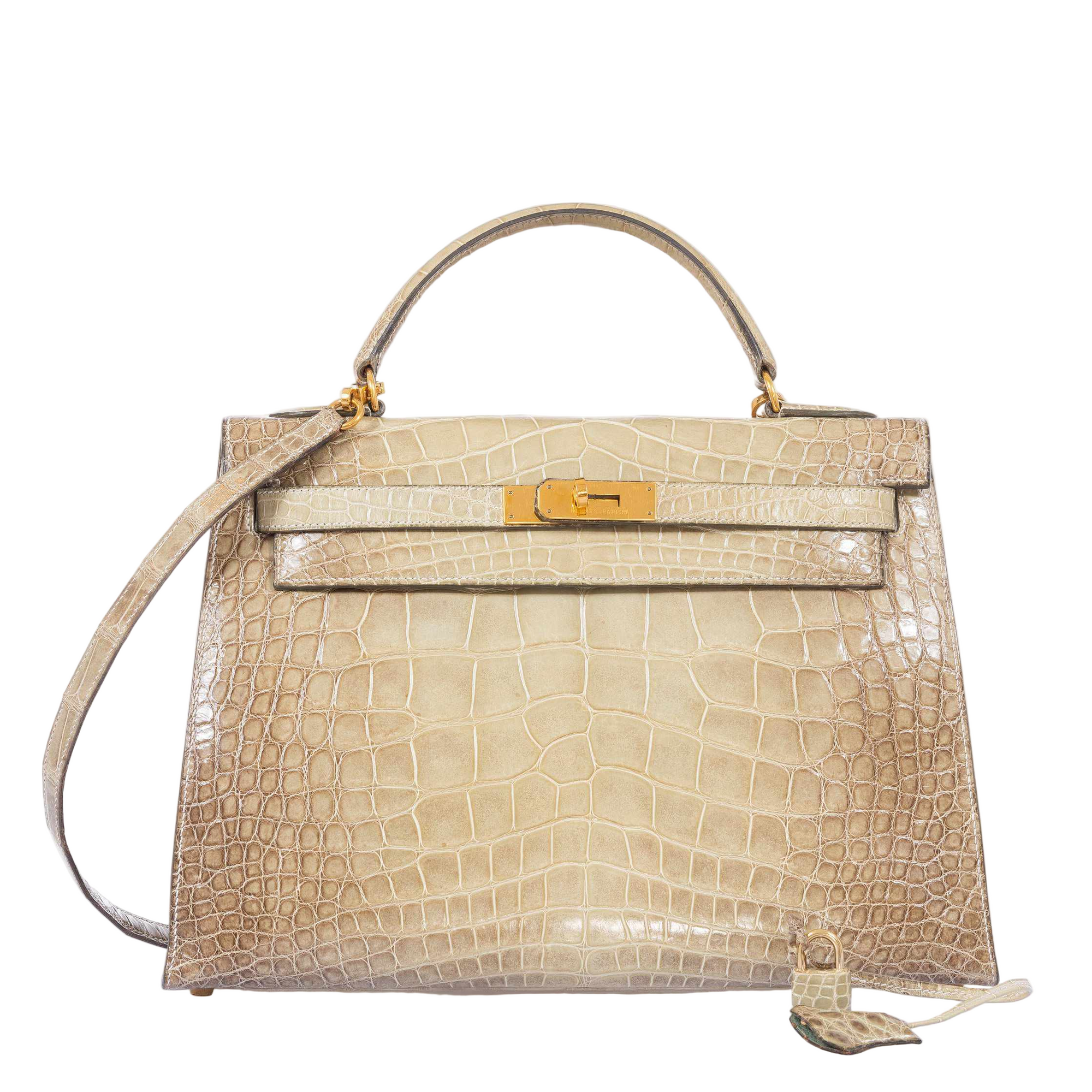 Hermès Kelly 32 Vert Celadon Natura Alligator Gold Hardware