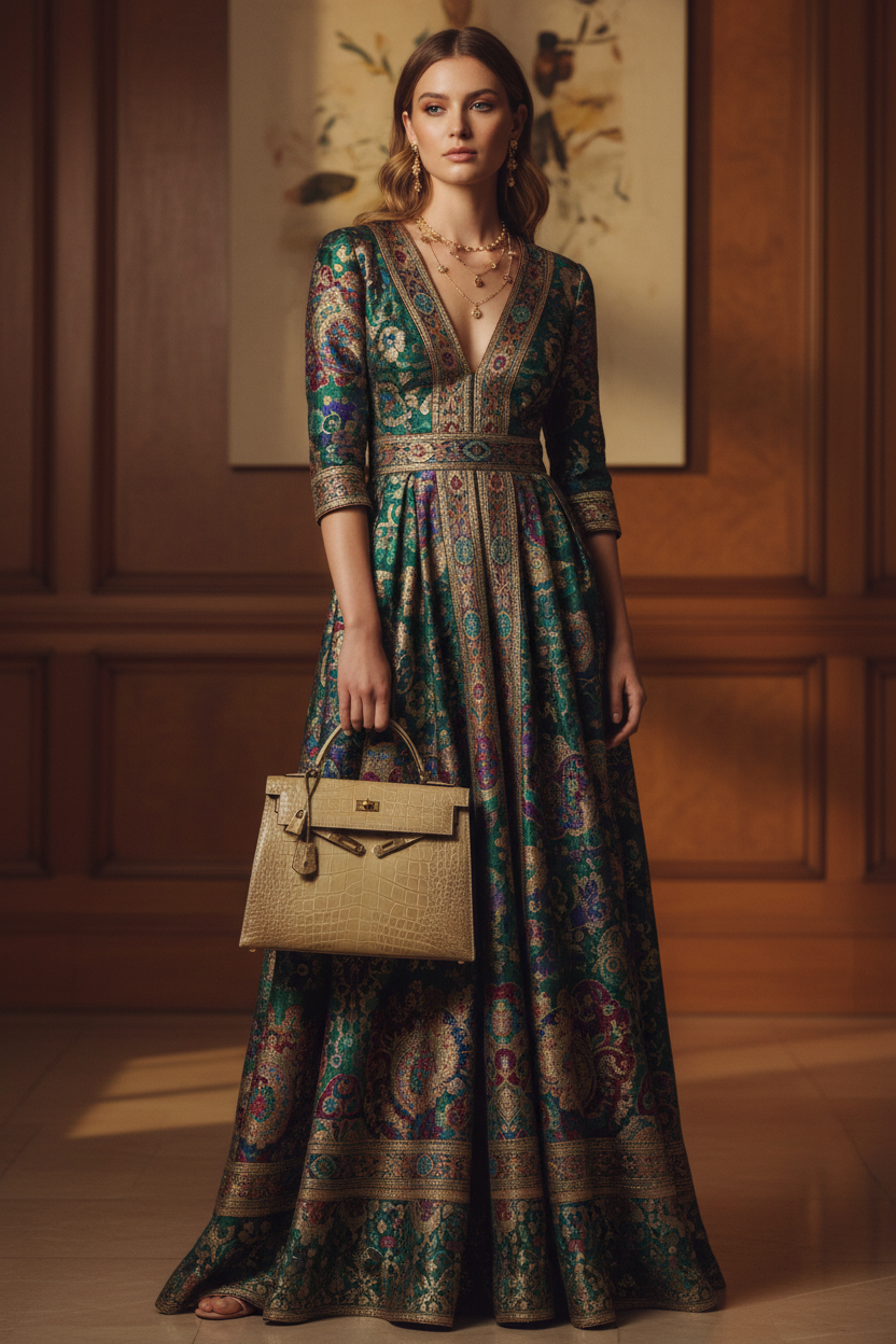 Hermès Kelly 32 Vert Celadon Natura Alligator Gold Hardware