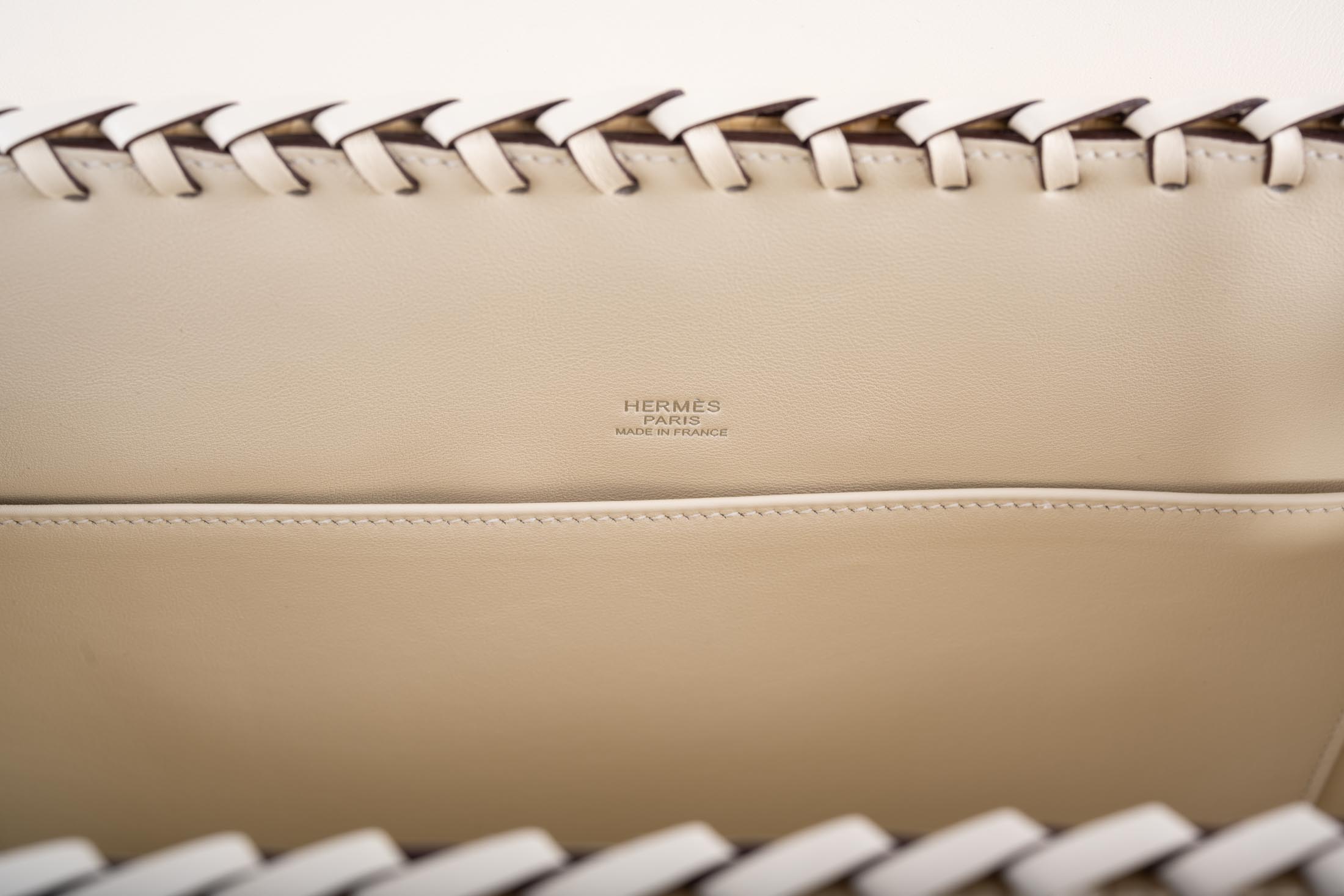 Hermès Kelly 35 Picnic Nata Swift and Osier Wicker Palladium