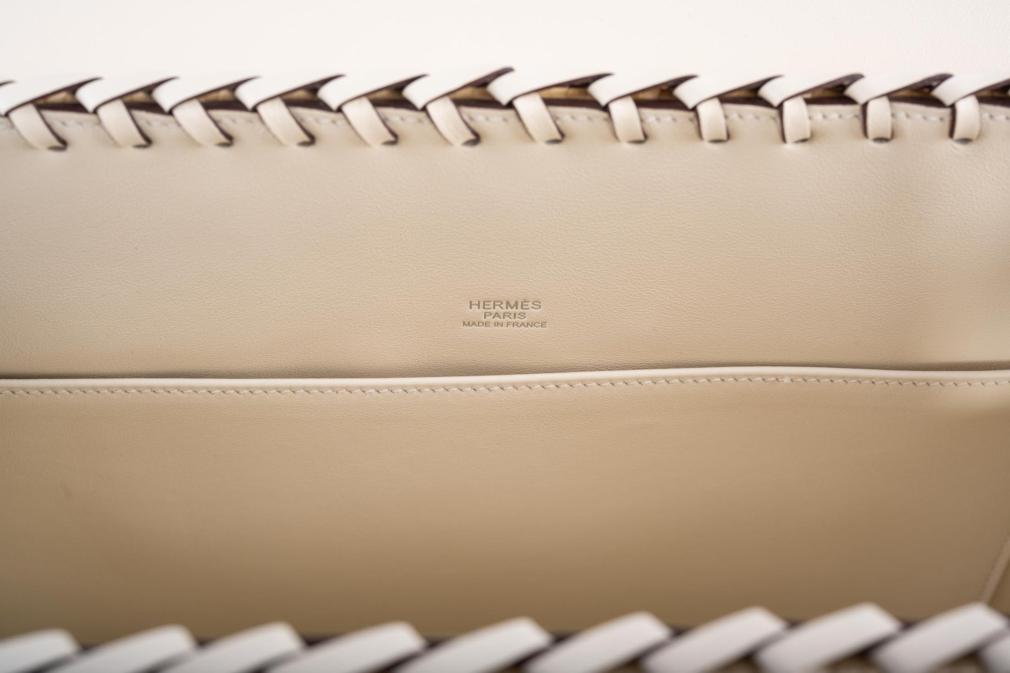 Hermès Kelly 35 Picnic Nata Swift and Osier Wicker Palladium Hardware