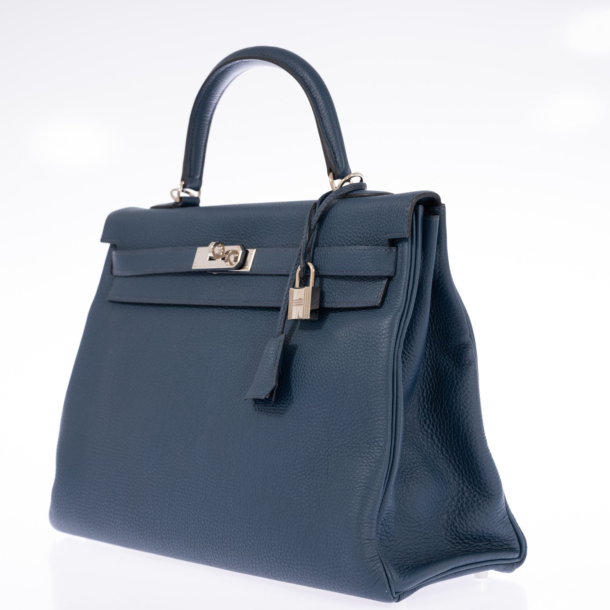 Hermès Kelly 35 Retourne Bleu Orage Togo Palladium Hardware