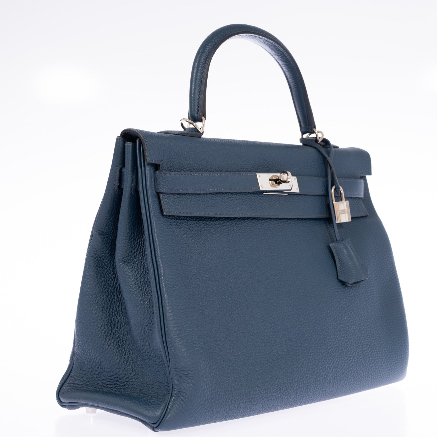 Hermès Kelly 35 Retourne Bleu Orage Togo Palladium Hardware