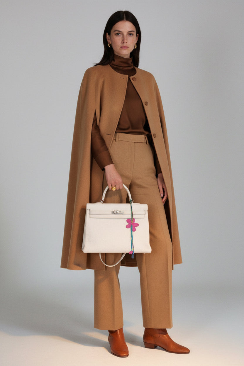 Hermès Kelly 35 Retourné Dalmatian White Buffalo Skipper Palladium Hardware