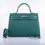 Hermès Kelly 35 Sellier Malachite Epsom Palladium Hardware