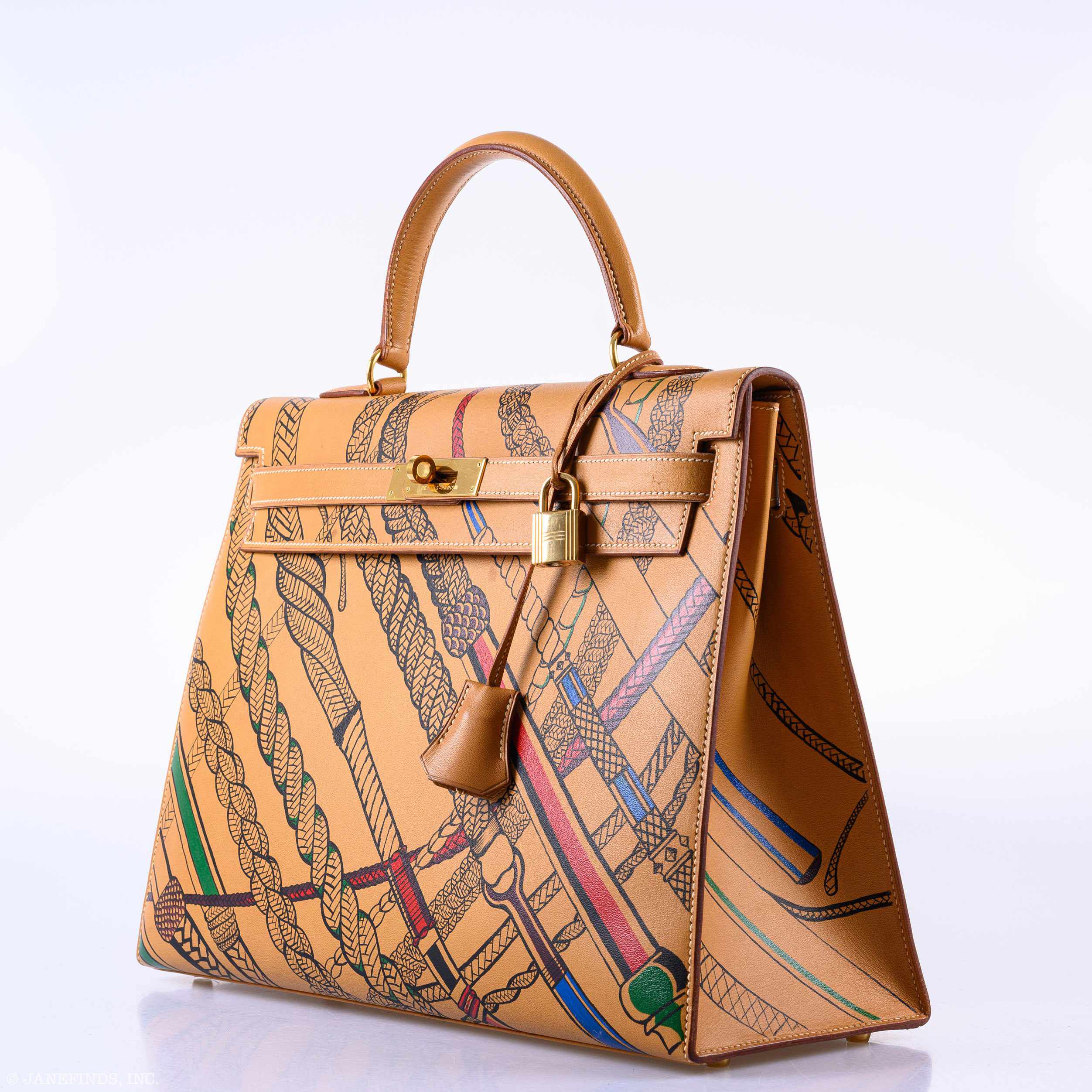 Hermès Kelly 35 Sellier “Whips & Grips” Vache Naturelle Gold Hardware
