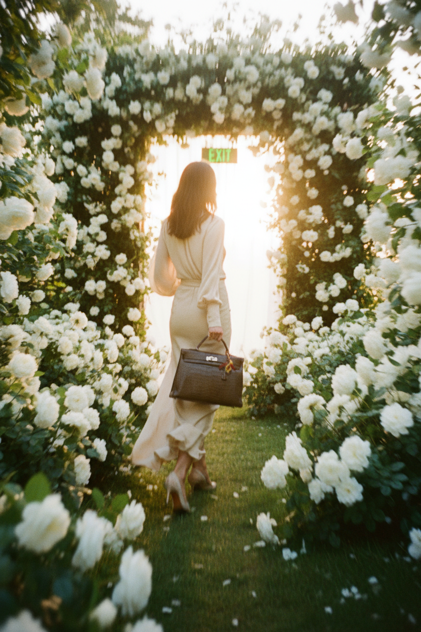 Hermès Kelly 40 Retourne Gris Elephant Matte Porosus Crocodile Palladium Hardware