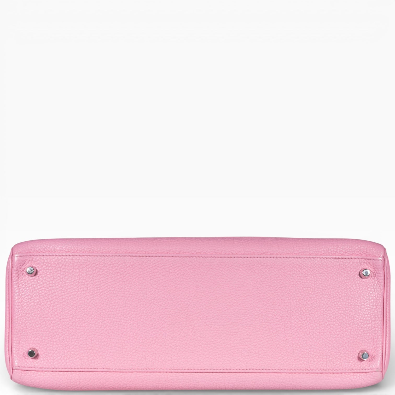 Hermès Kelly 40 Retourne Rose Sakura Clemence Palladium Hardware