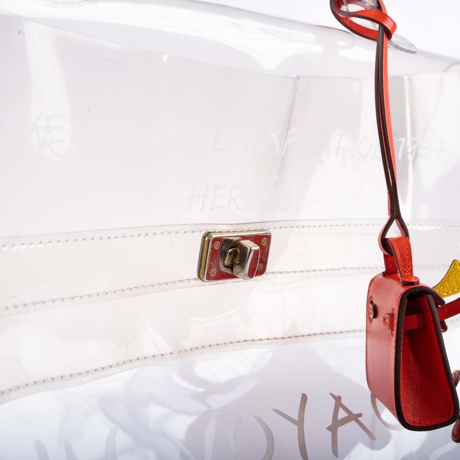 Hermès Kelly 40 Transparent Vinyl Souvenir de l'Exposition 1997