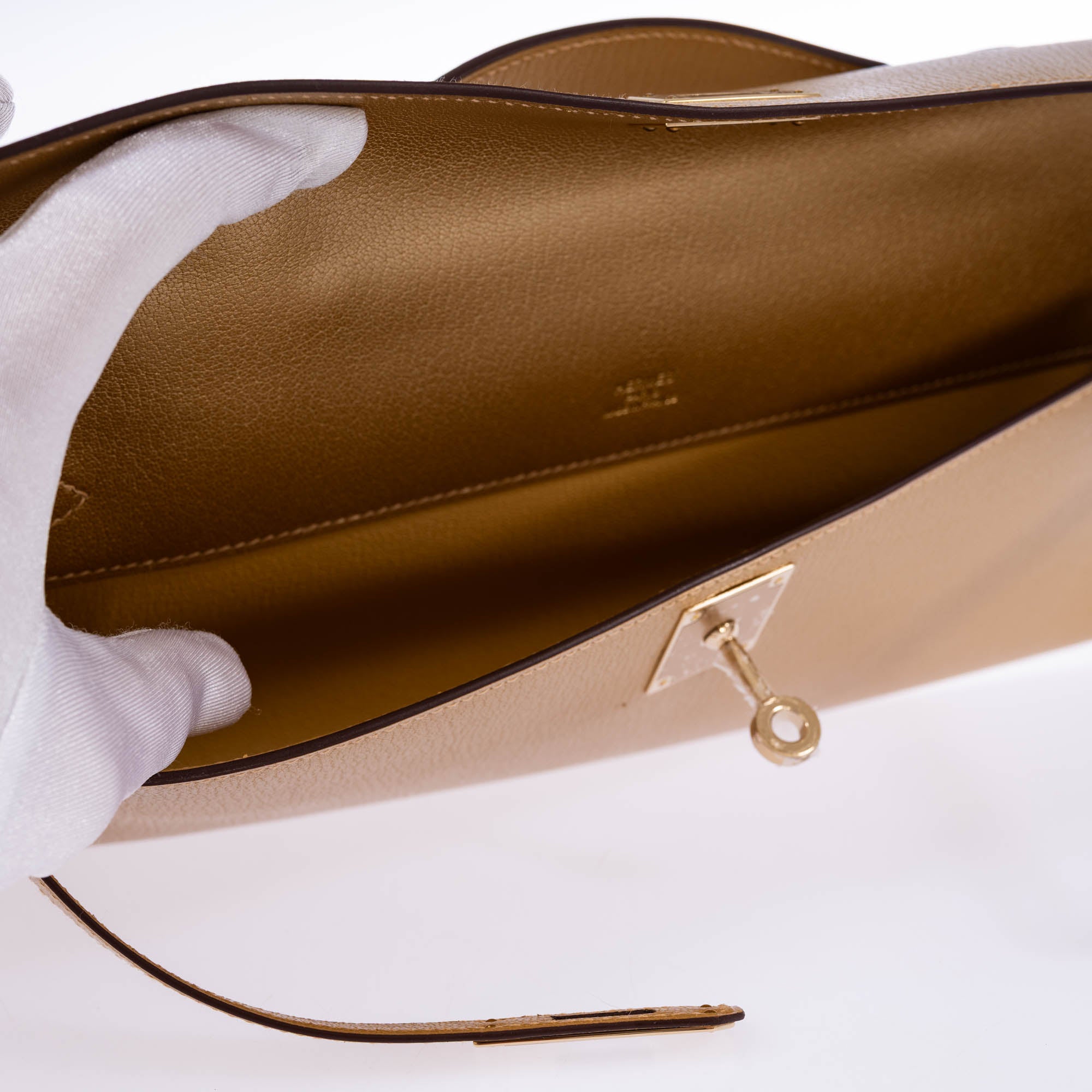 Hermès Kelly Cut Doré Chamkila Chèvre Mysore Permabrass Hardware