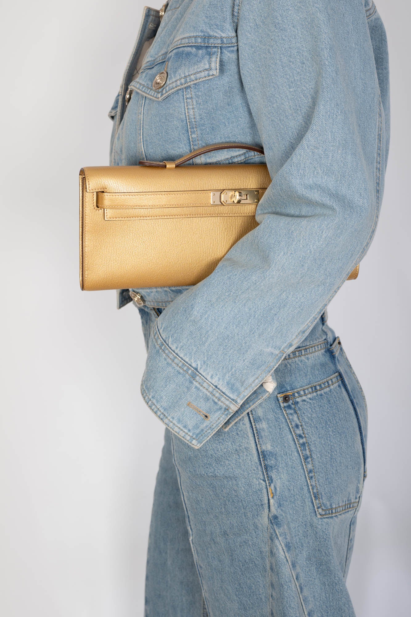 Hermès Kelly Cut Doré Chamkila Chèvre Mysore Permabrass Hardware