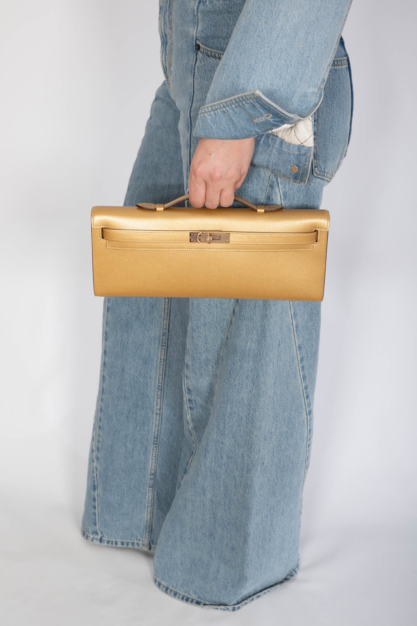 Hermès Kelly Cut Doré Chamkila Chèvre Mysore Permabrass Hardware