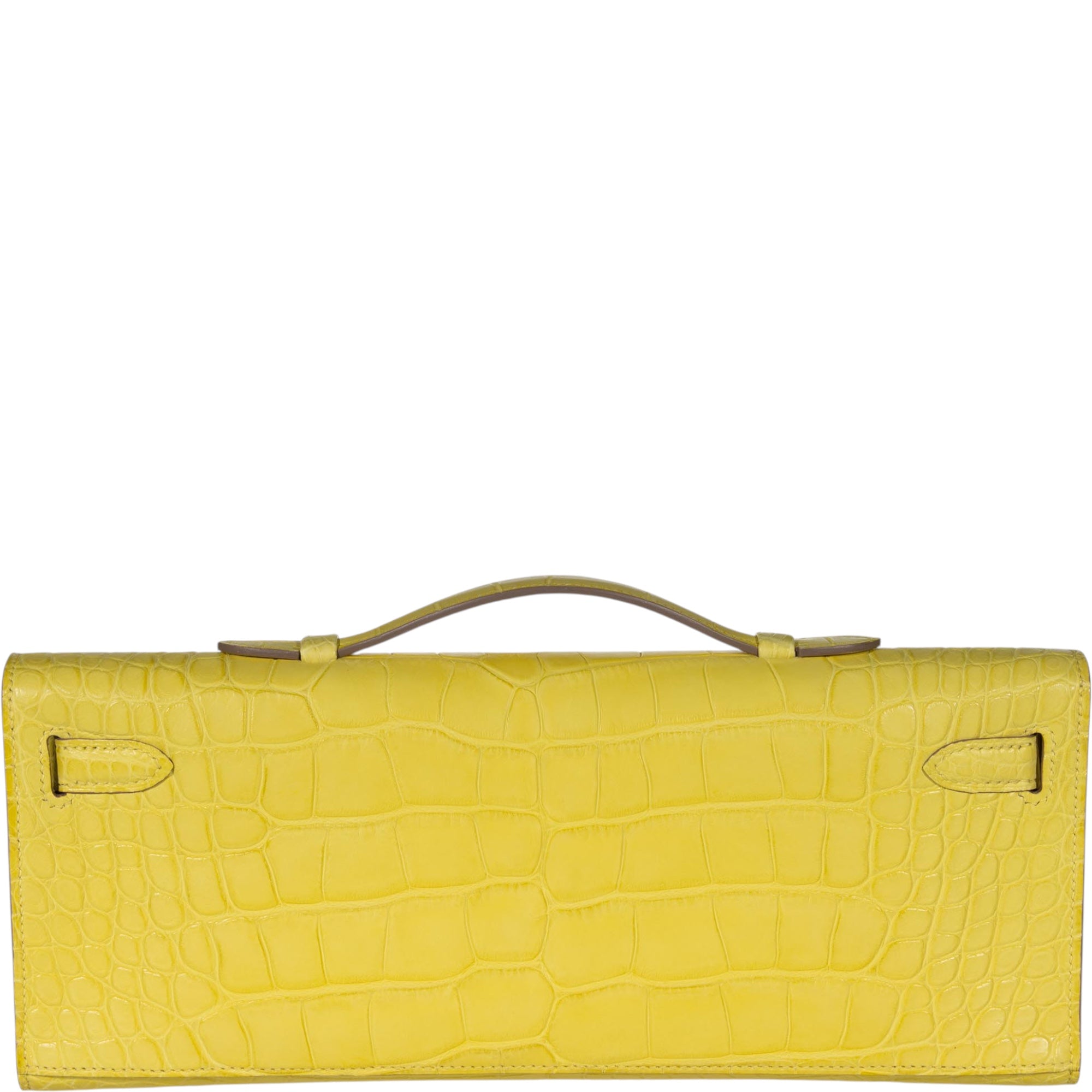 Hermès Kelly Cut Lime Matte Alligator Palladium Hardware