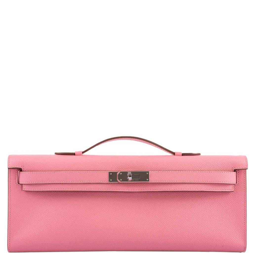 Hermes Kelly 25 Sellier Bag Pink Rose Confetti Palladium Hardware