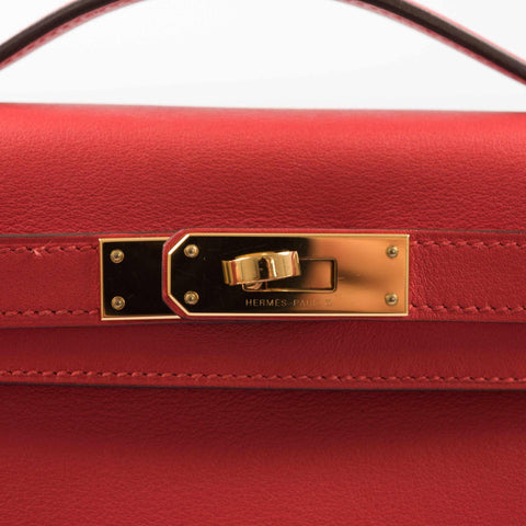 Hermès Kelly Cut Rouge Tomate Swift Gold Hardware