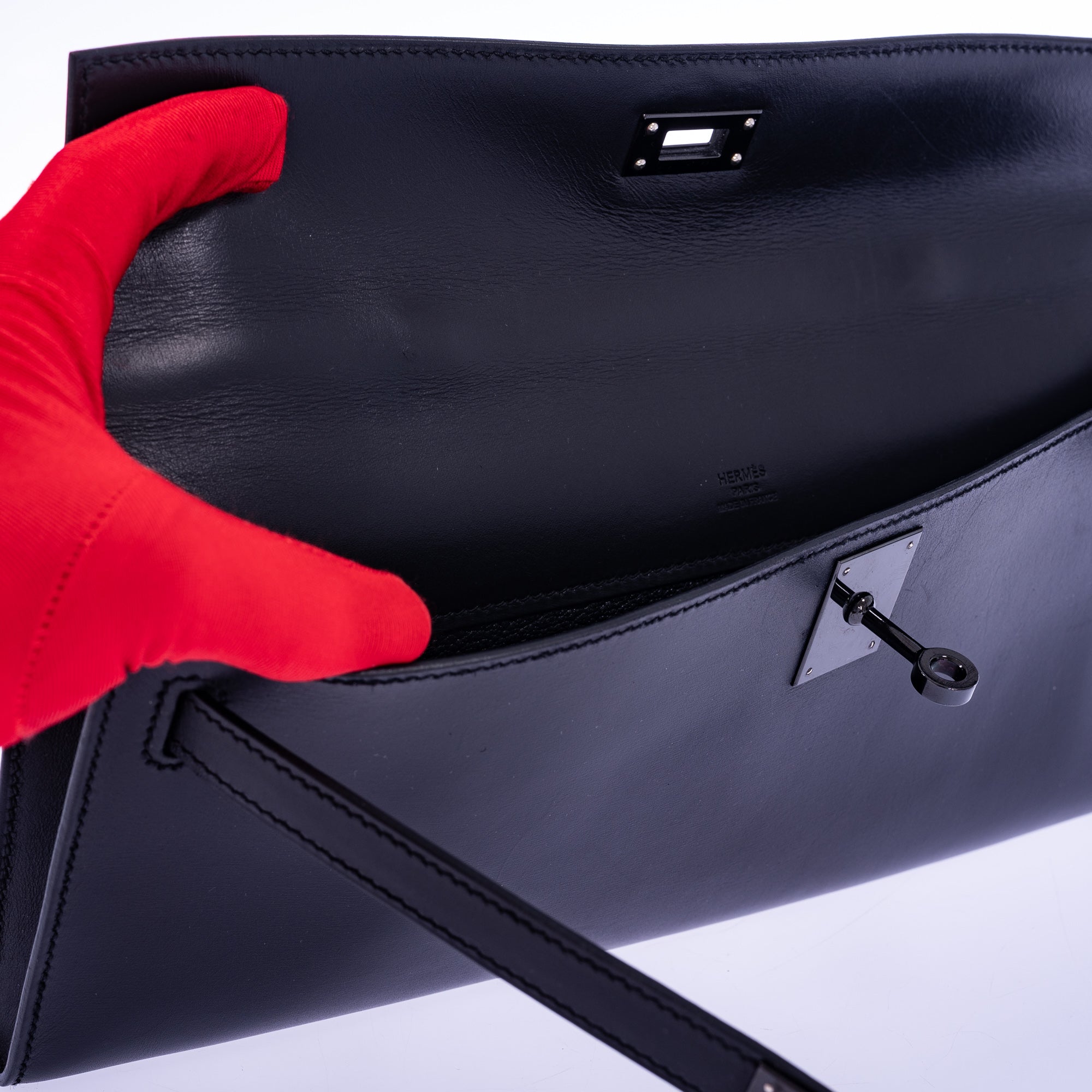 Hermès Kelly Cut So Black Noir Box PVD Hardware