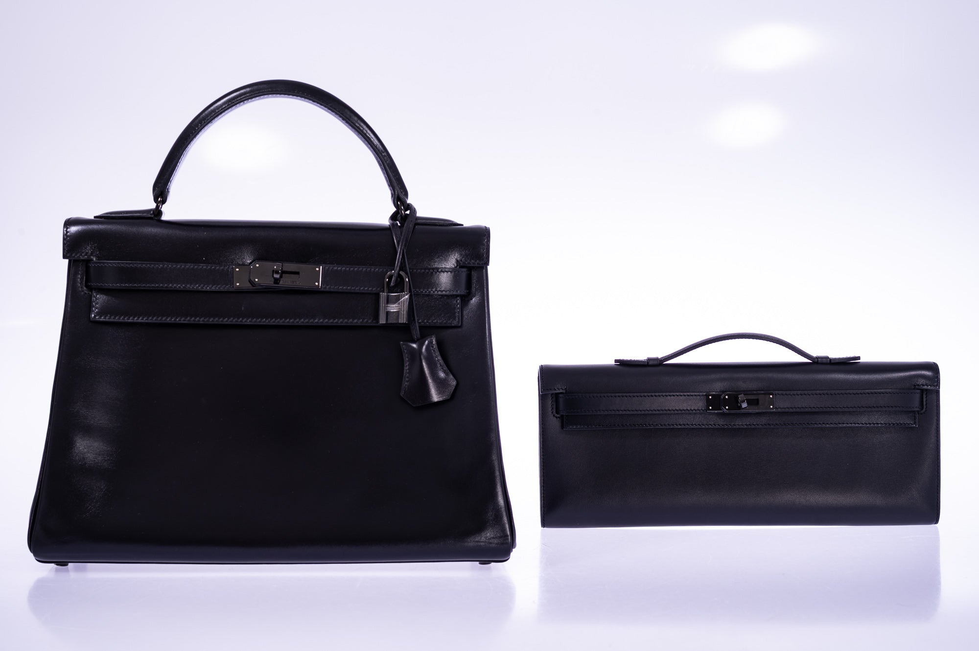 Hermès Kelly Cut So Black Noir Box PVD Hardware | JANEFINDS