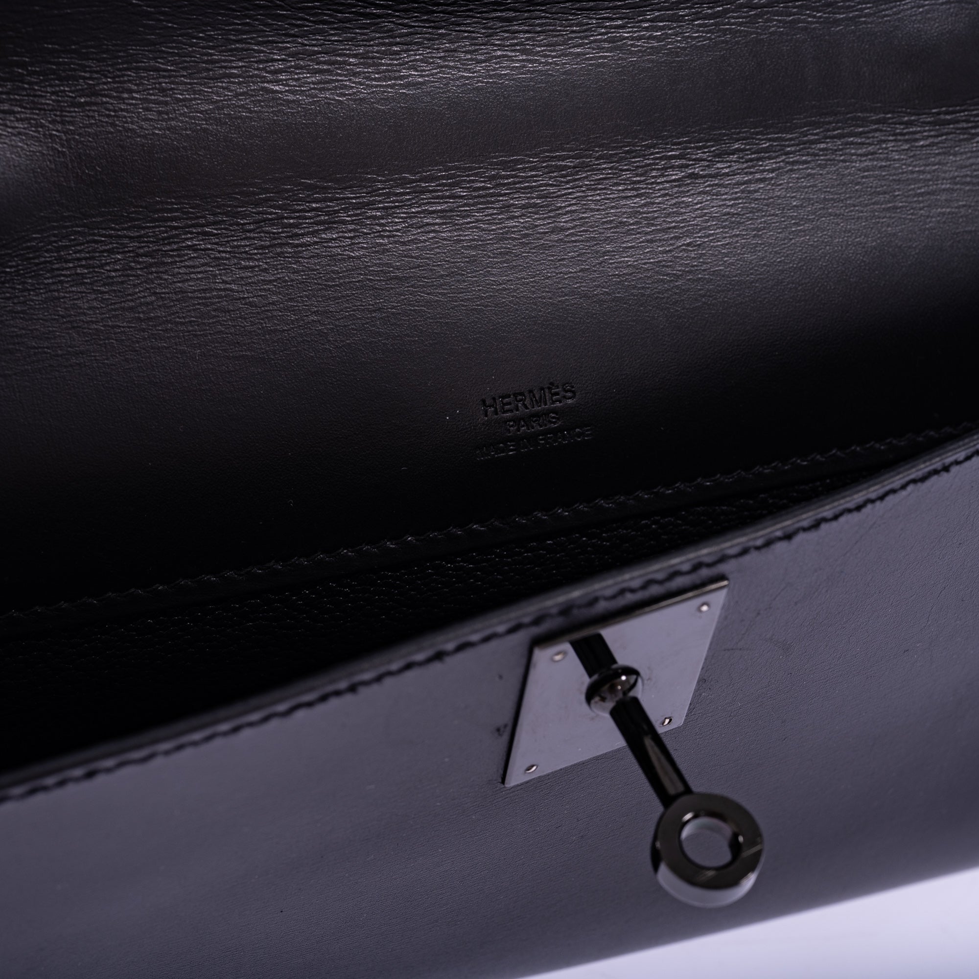 Hermès Kelly Cut So Black Noir Box PVD Hardware