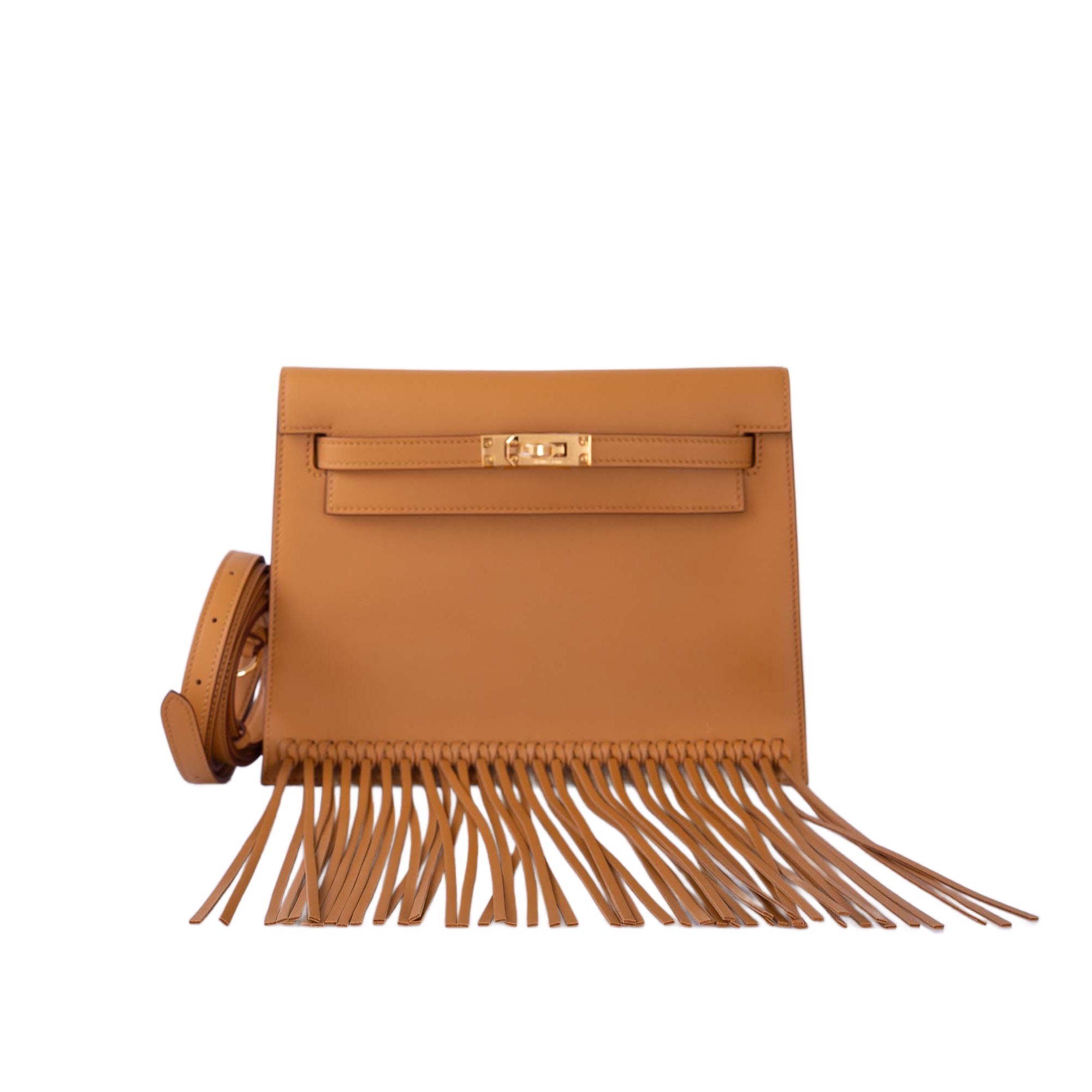 Hermès Kelly Danse Fringe Anate Sesame Swift Gold Hardware