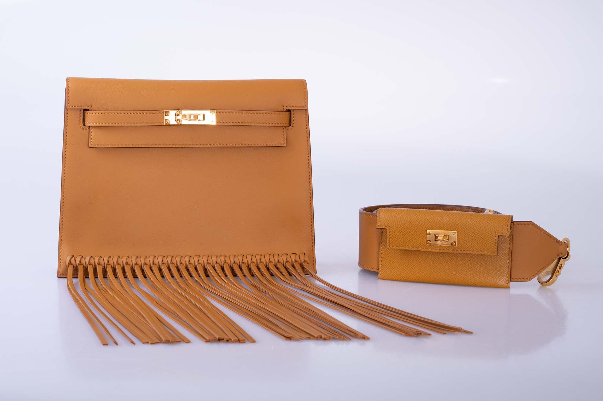 Hermès Kelly Danse Fringe Anate Sesame Swift Gold Hardware