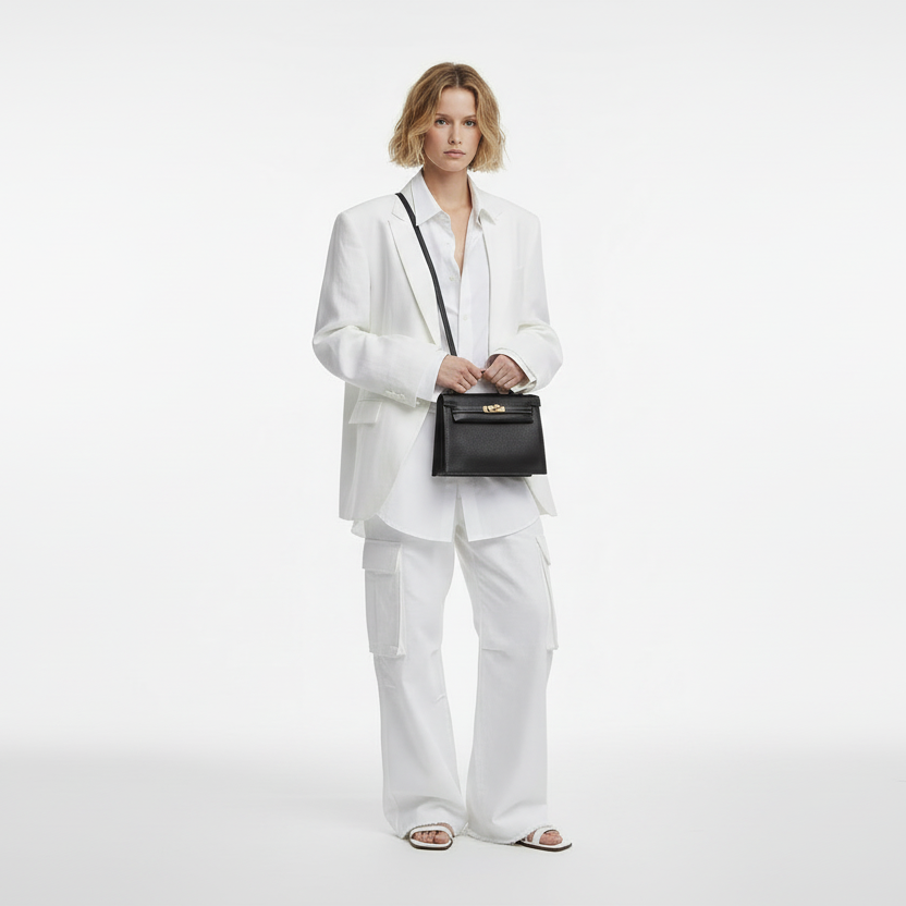 Hermès Kelly Danse II Noir Volupto Gold Hardware