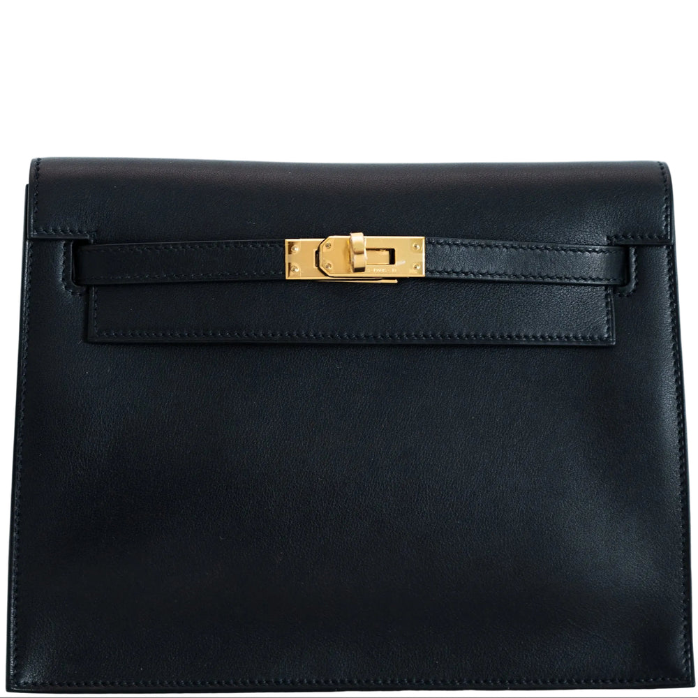 Hermès Kelly Danse II Noir Volupto Gold Hardware