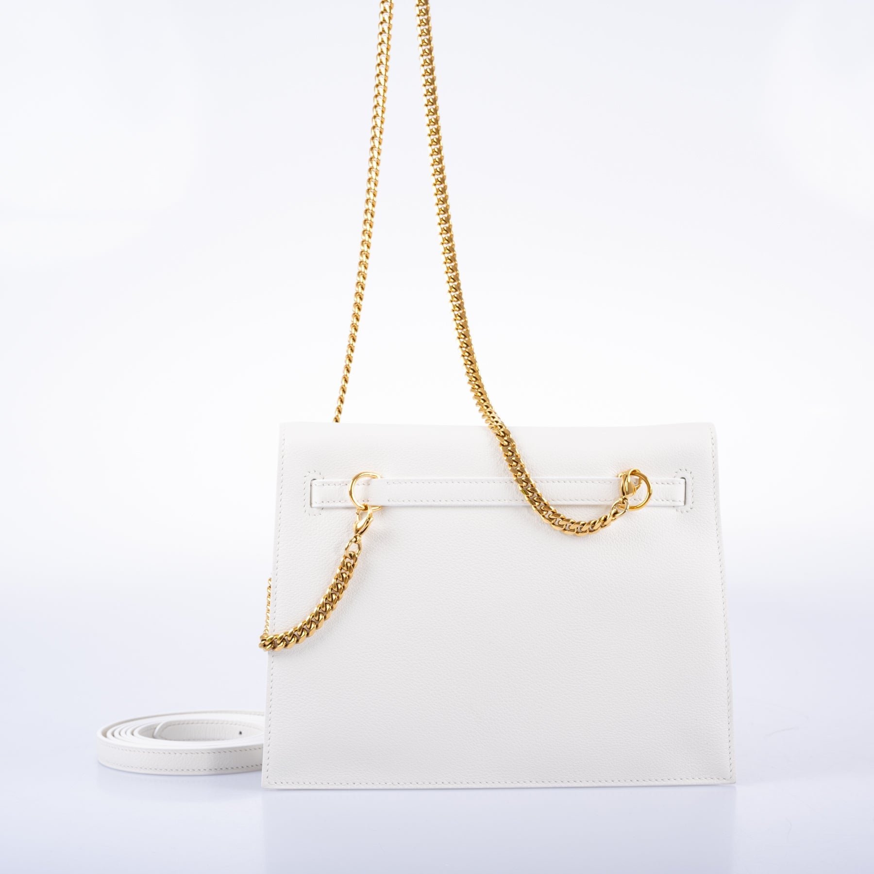 Hermès Kelly Danse II White Evercolor leather with Gold Hardware