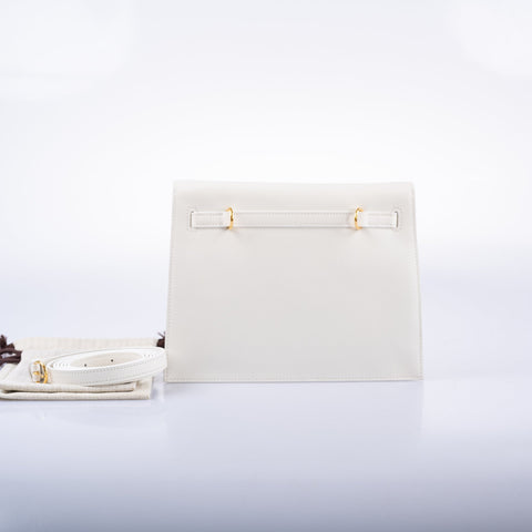 Hermès Kelly Danse II White Evercolor leather with Gold Hardware