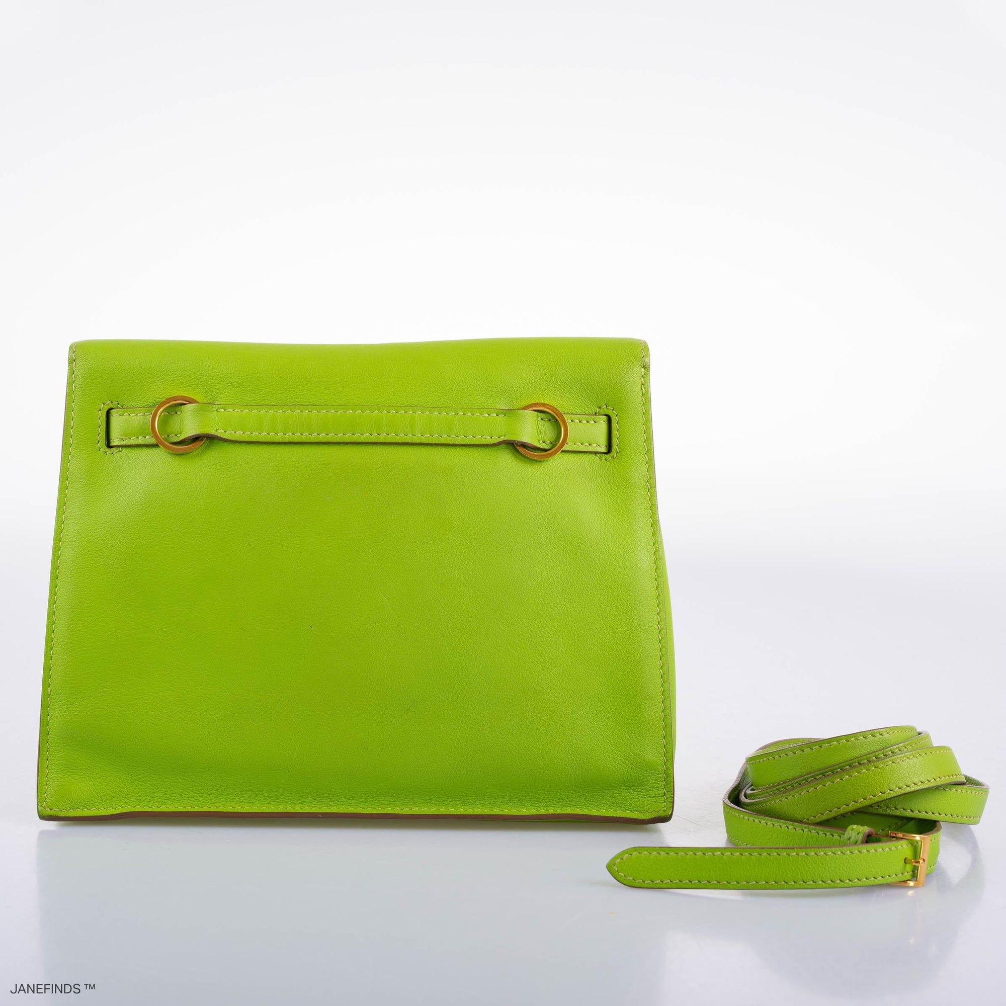 Hermès Kelly Danse Vert Cru Swift Gold Hardware