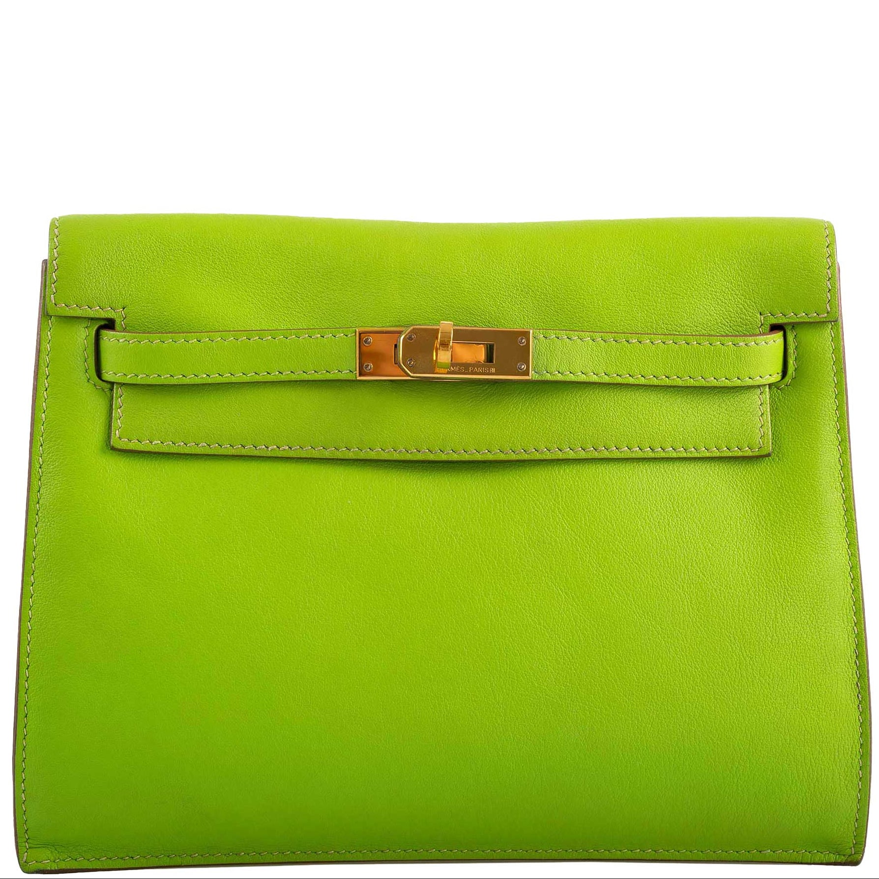Hermès Kelly Danse Vert Cru Swift Gold Hardware