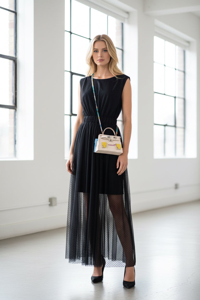 Hermès Kelly Doll "Picto" Quelle Idole Nata, Mauve Sylvestre, Chai & Lime Epsom Palladium Hardware