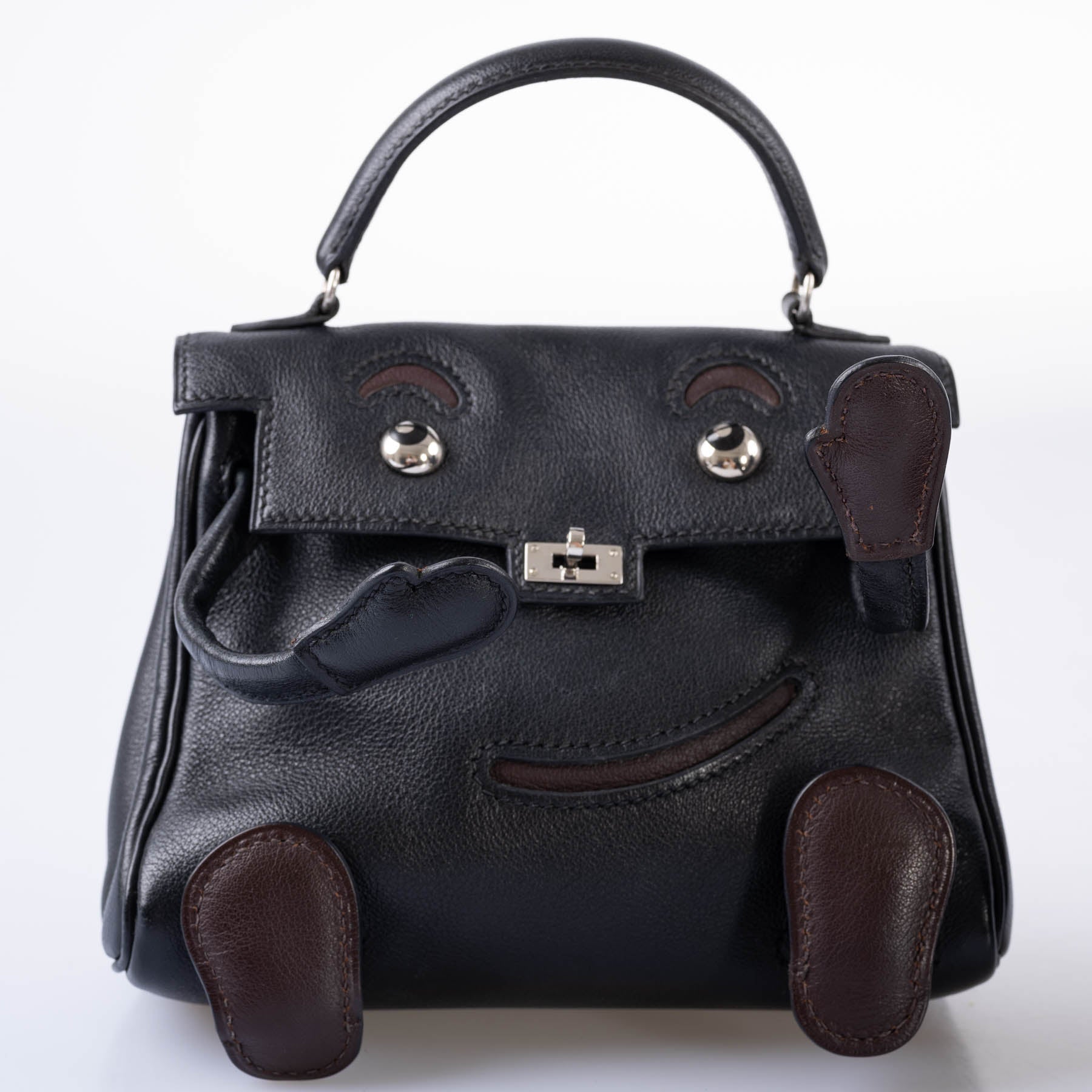 Hermès Kelly Doll Quelle Idole Noir Gulliver Palladium Hardware