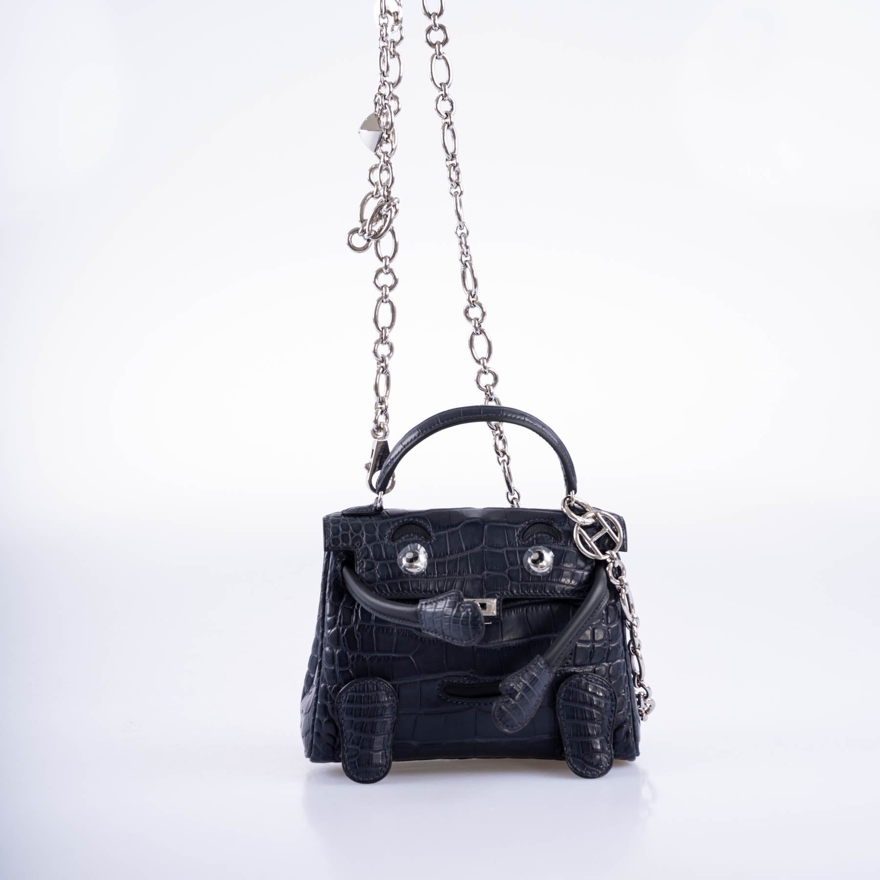 Hermès Kelly Doll Quelle Idole Noir Gulliver Palladium Hardware