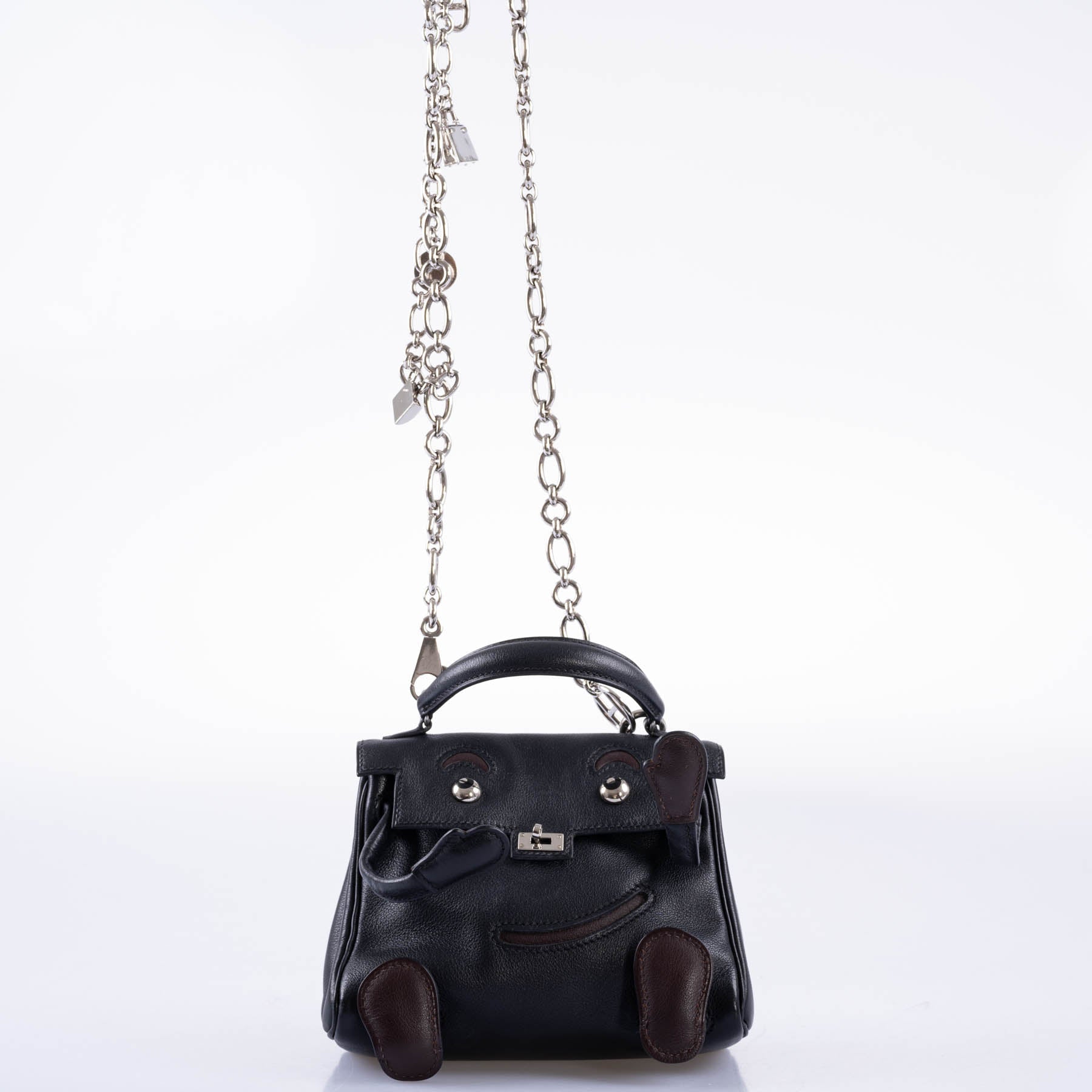 Hermès Kelly Doll Quelle Idole Noir Gulliver Palladium Hardware